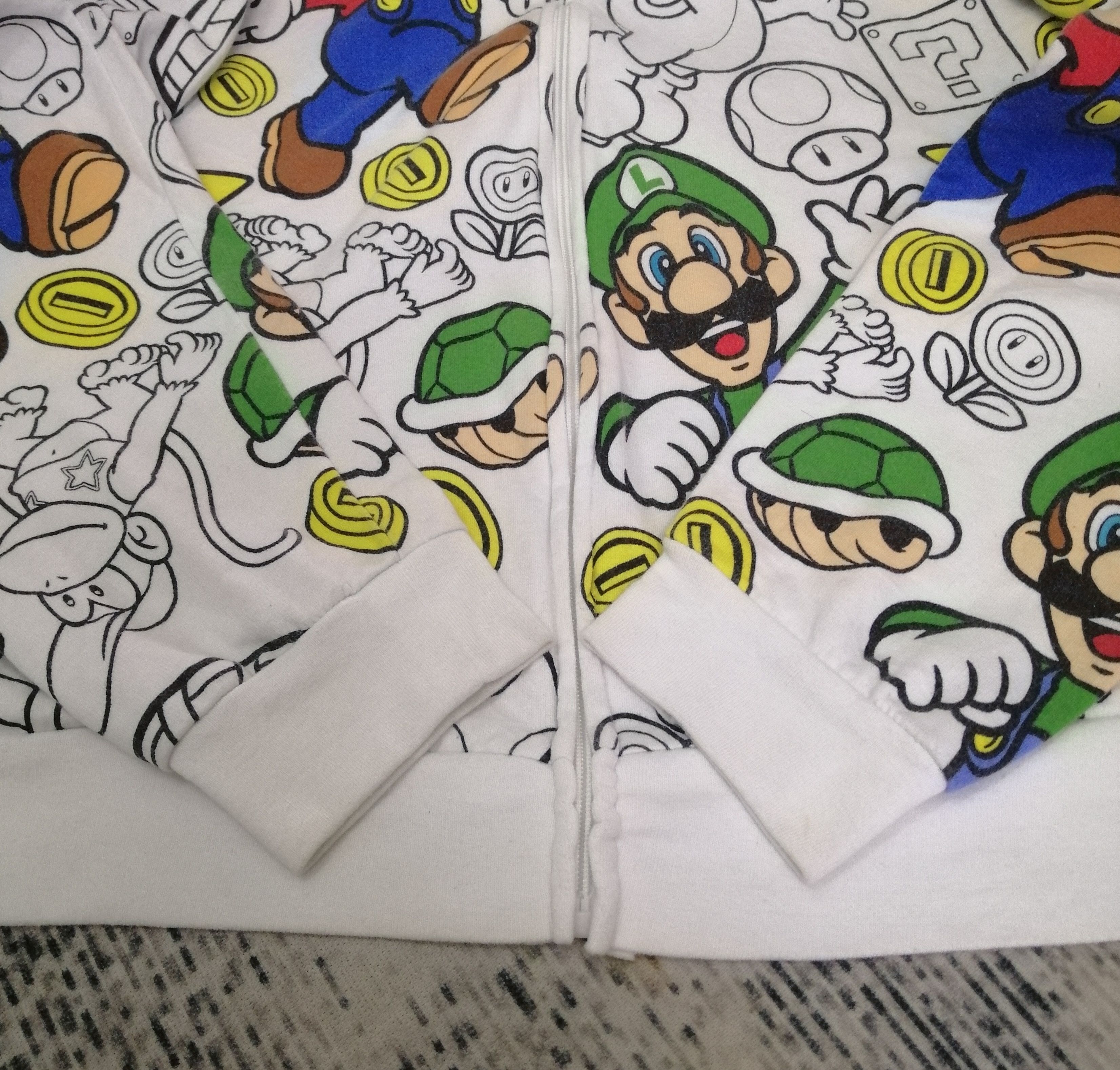 Nintendo Super Mario Bros Full Printed Hoodie Zipper Jacket Size US L / EU 52-54 / 3 - 11 Thumbnail