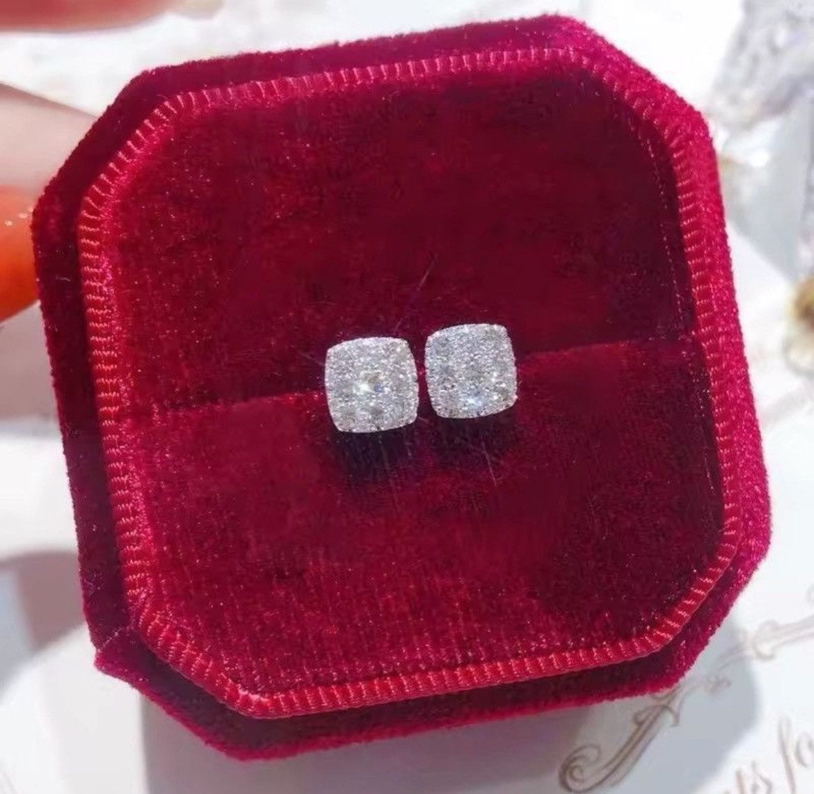 Jewelry Crystal Square earrings （1pairs） Size ONE SIZE - 4 Thumbnail