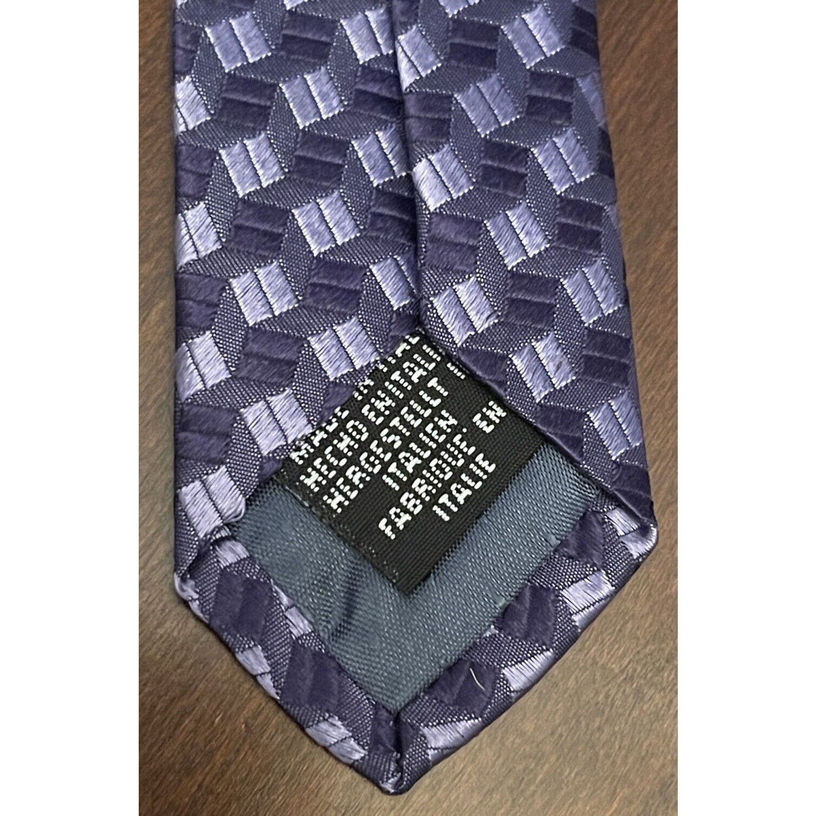 Geoffrey Beene Geoffrey Beene Blue 100% Silk Men’s Neck Tie Made In Italy Size ONE SIZE - 7 Thumbnail