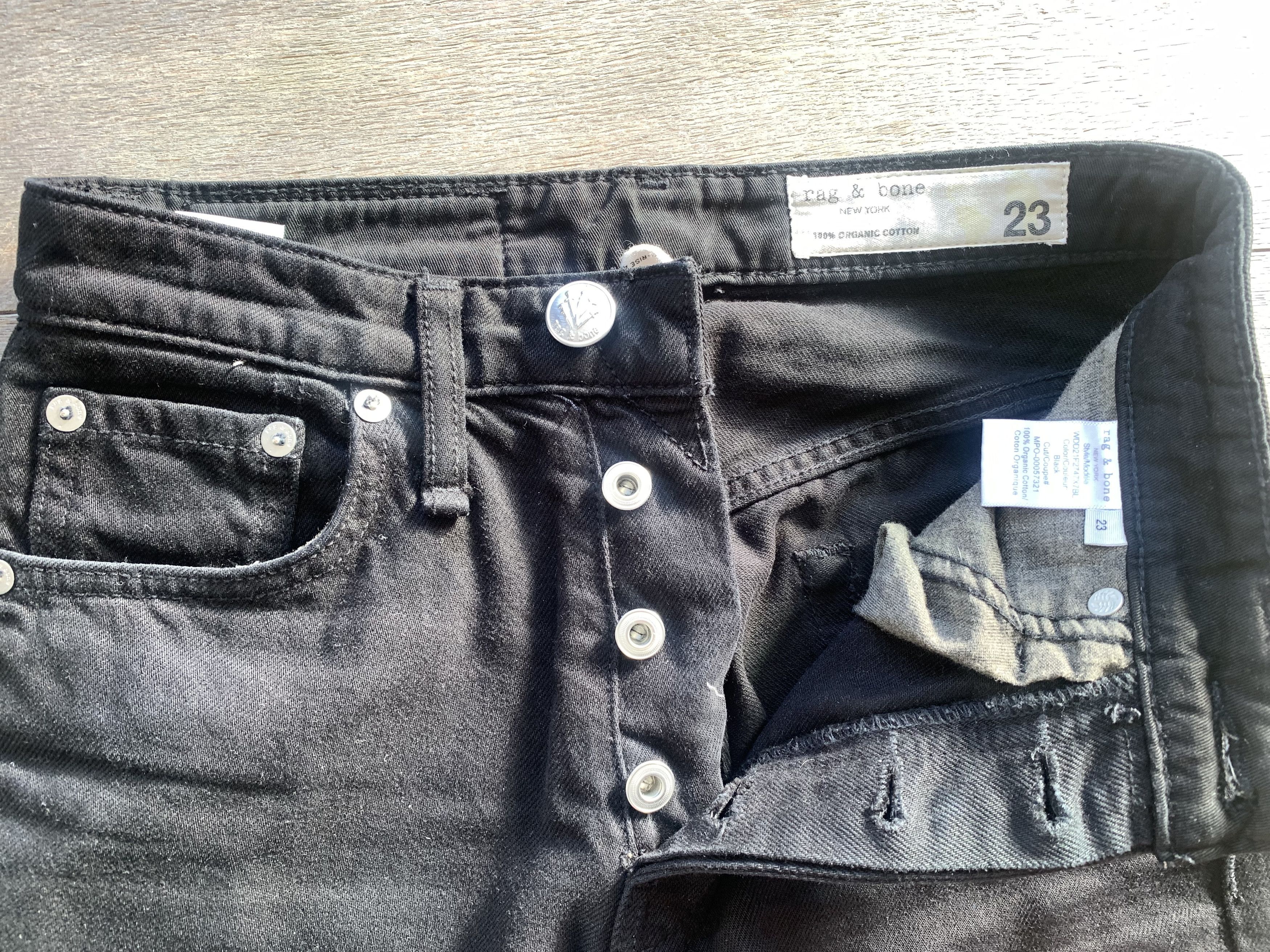 Rag & Bone Rag & Bone Black Organic Cotton Maya Jeans Size 23" - 5 Thumbnail