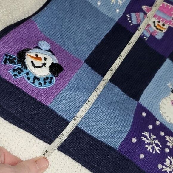 Designer B.P. Design Sz L Blue Embellished & Embroidered Holiday Full Size L / US 10 / IT 46 - 11 Thumbnail