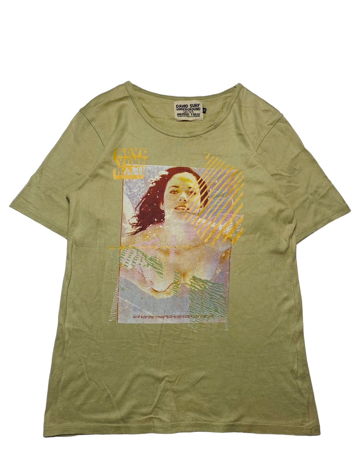Hysteric Glamour 2000s David Underground - Printed Erotic Girl Swim T-Shirt Size US M / EU 48-50 / 2 - 3 Thumbnail