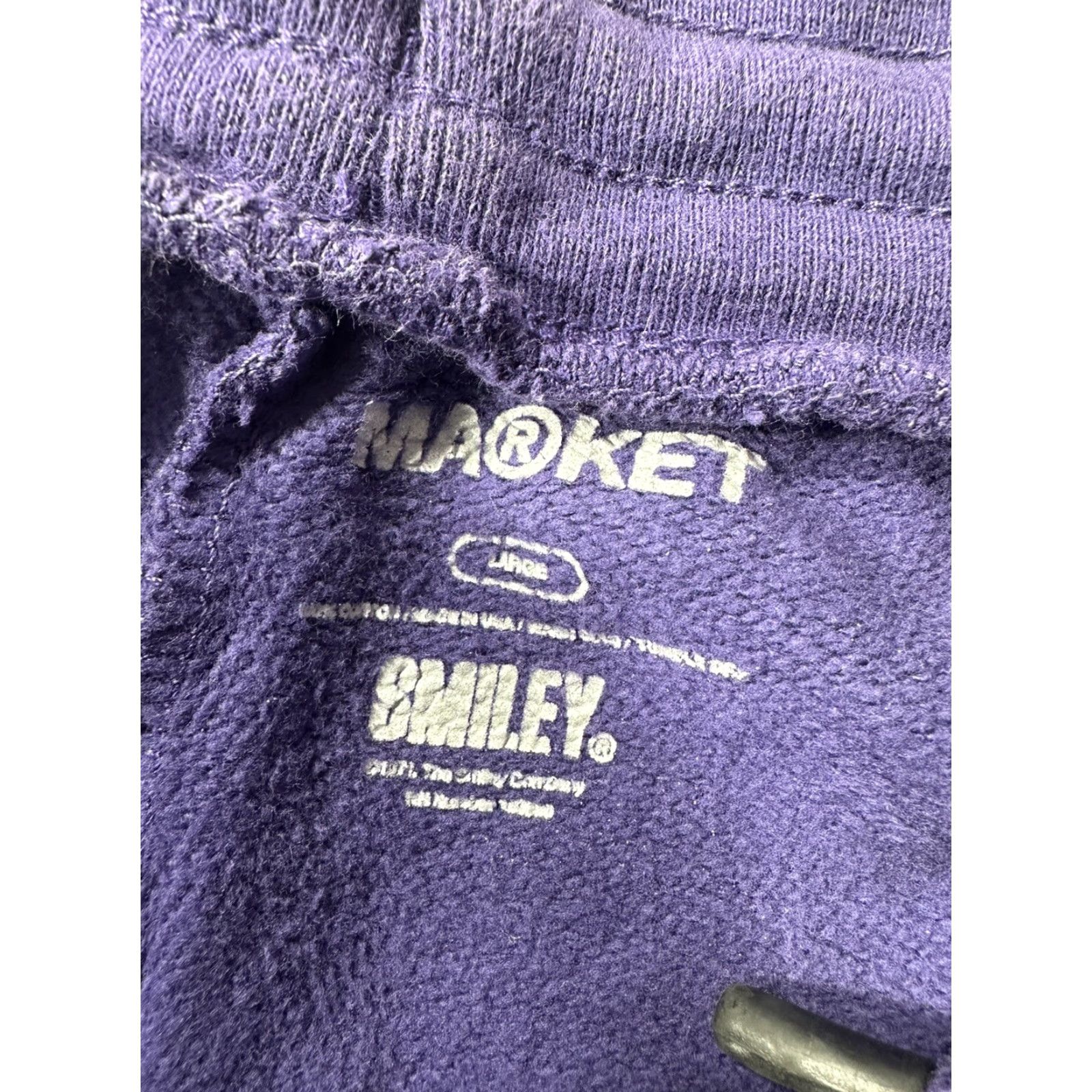 Market Market Sweatpants L Purple Men’s Pants Activewear Cotton Modern Cuffed Small Wear Size US 33 - 3 Thumbnail
