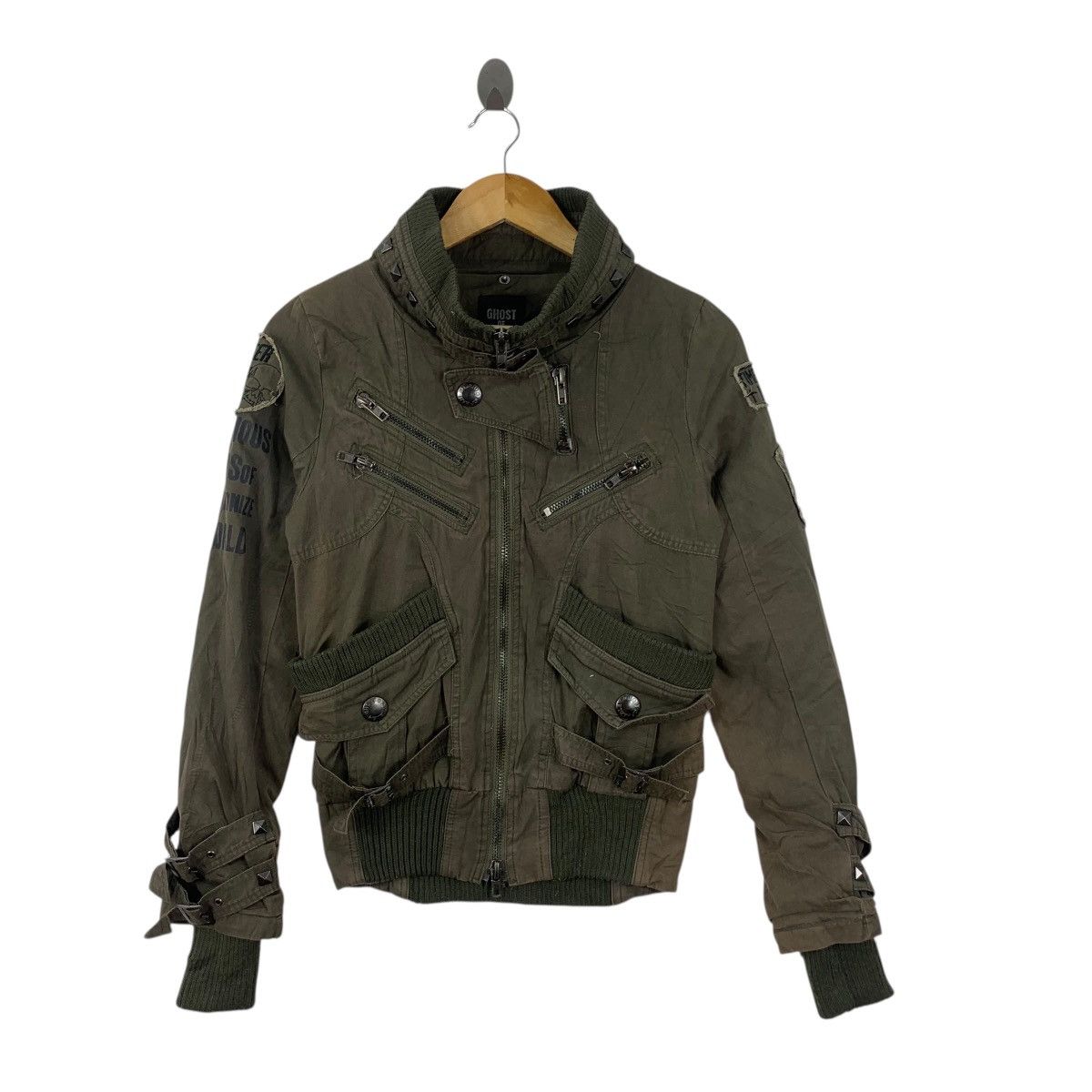 Other GHOST OF HARLEM Toxicity Skull Bones Punk Distress Jacket Size S / US 4 / IT 40 - 3 Thumbnail