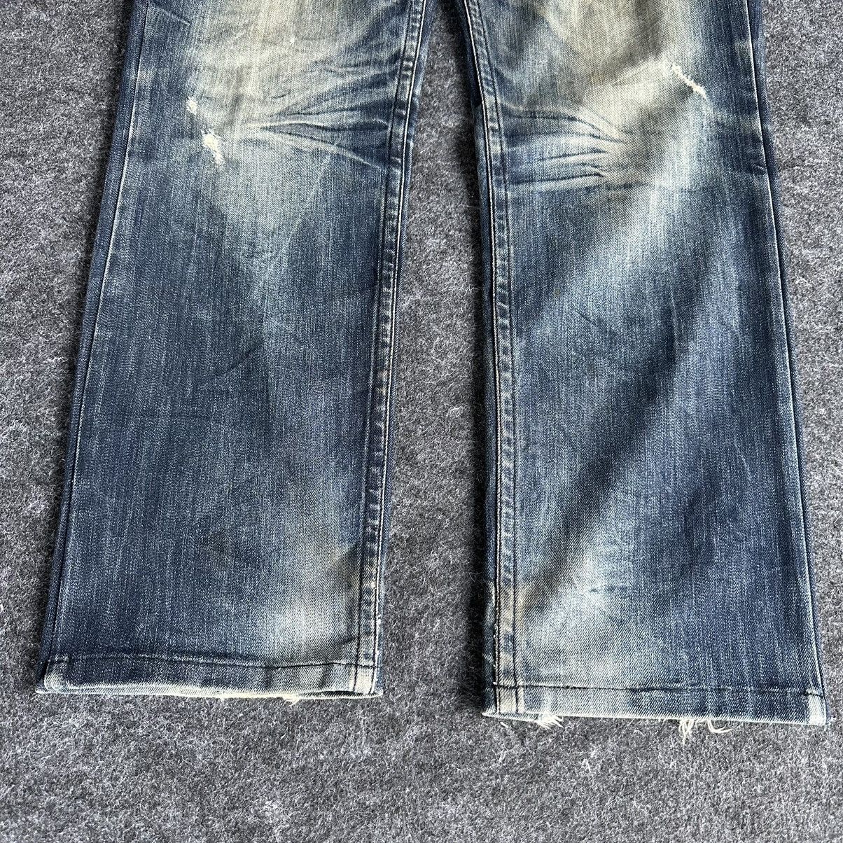 🔥 Cloud72 Big Embroidery Cross Logo Denim Waist 34 D584