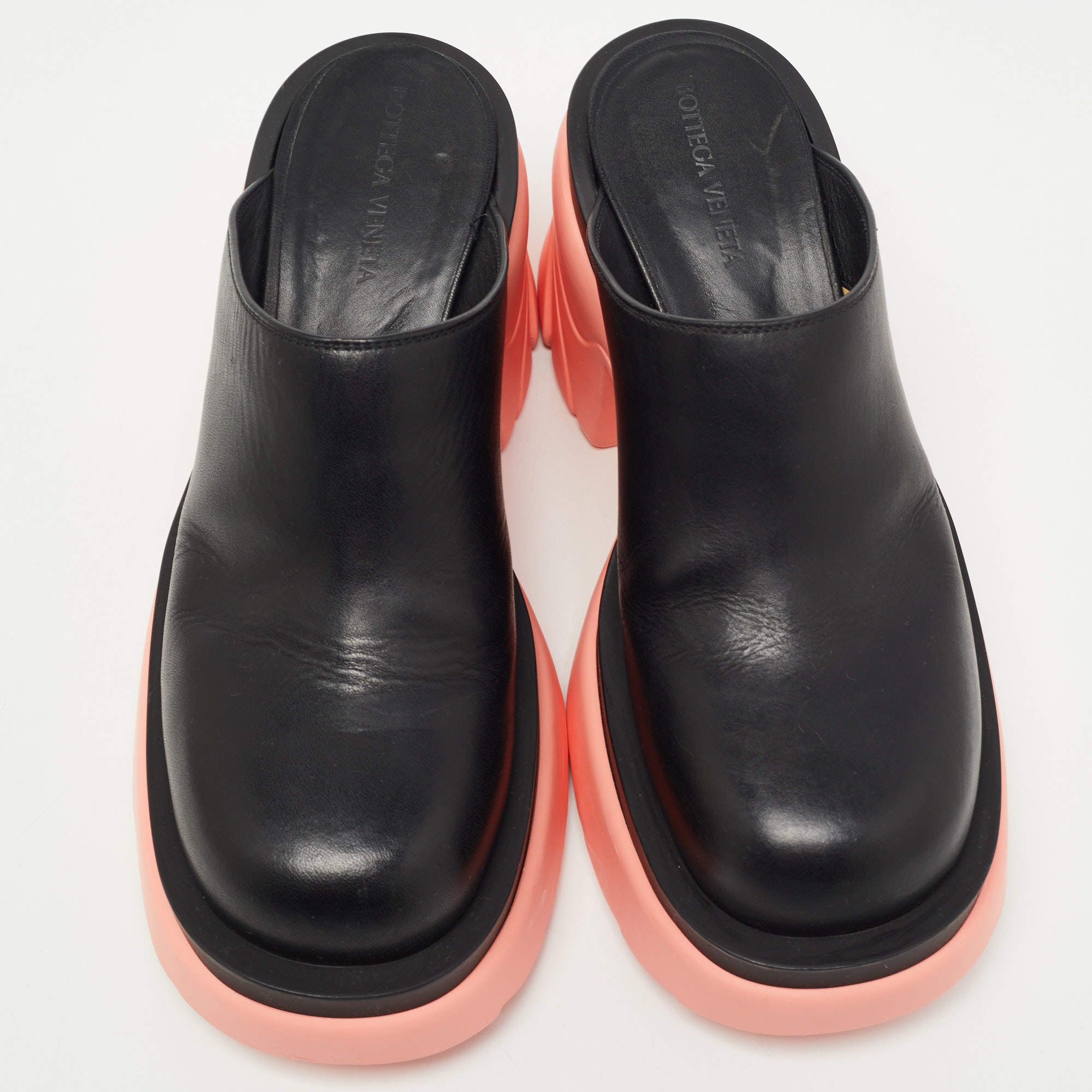 Bottega Veneta o1y0725 Rubber Sole Mules in Black Size US 10.5 / IT 40.5 - 3 Thumbnail