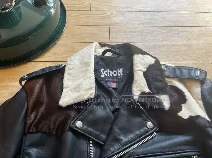 Schott Schott Cow spliced leather jacket Size US L / EU 52-54 / 3 - 3 Thumbnail