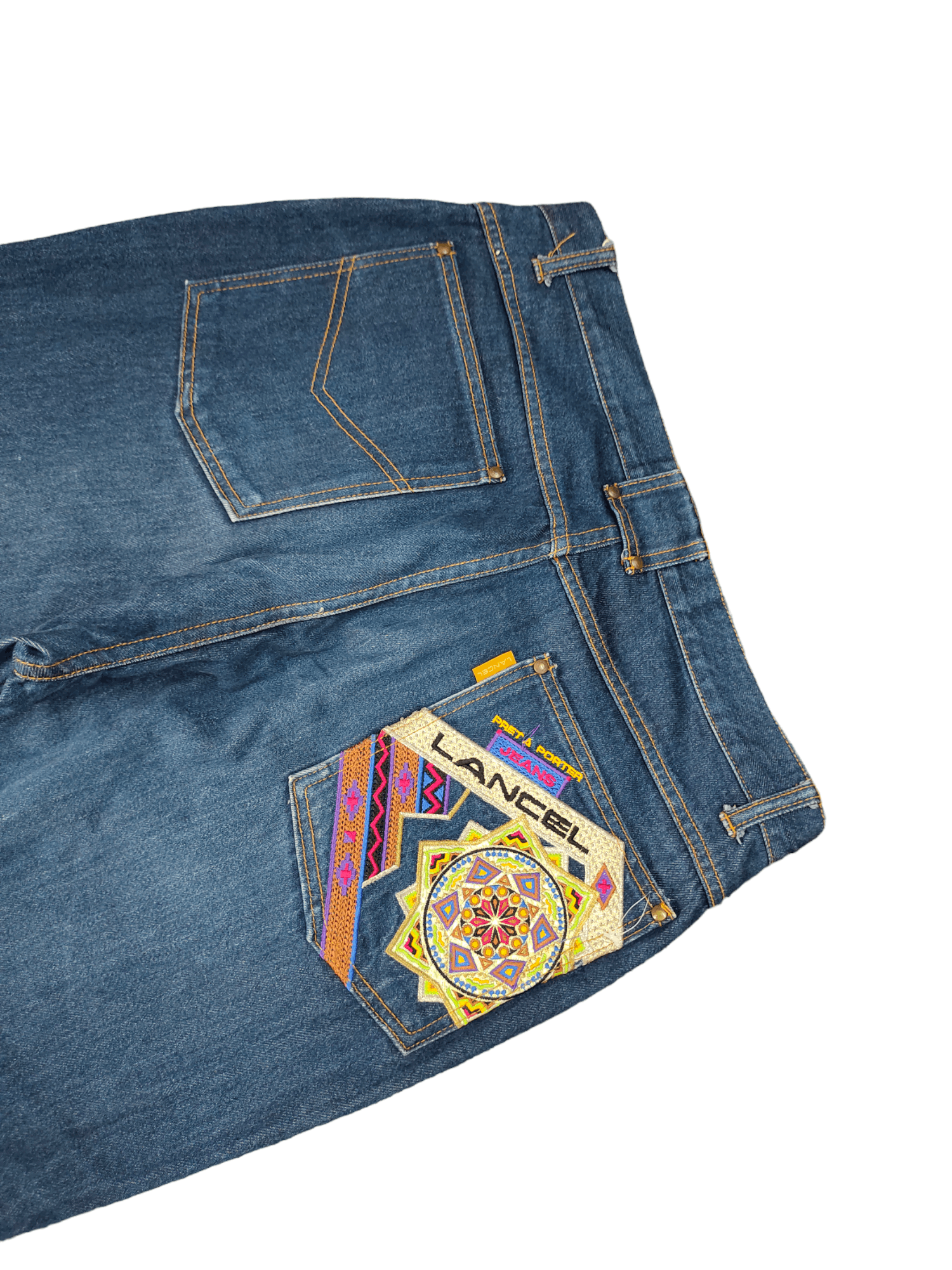 Lancel Baggy Jeans Lancel Paris Navajo native Design Denim Jeans Size US 34 / EU 50 - 4 Thumbnail