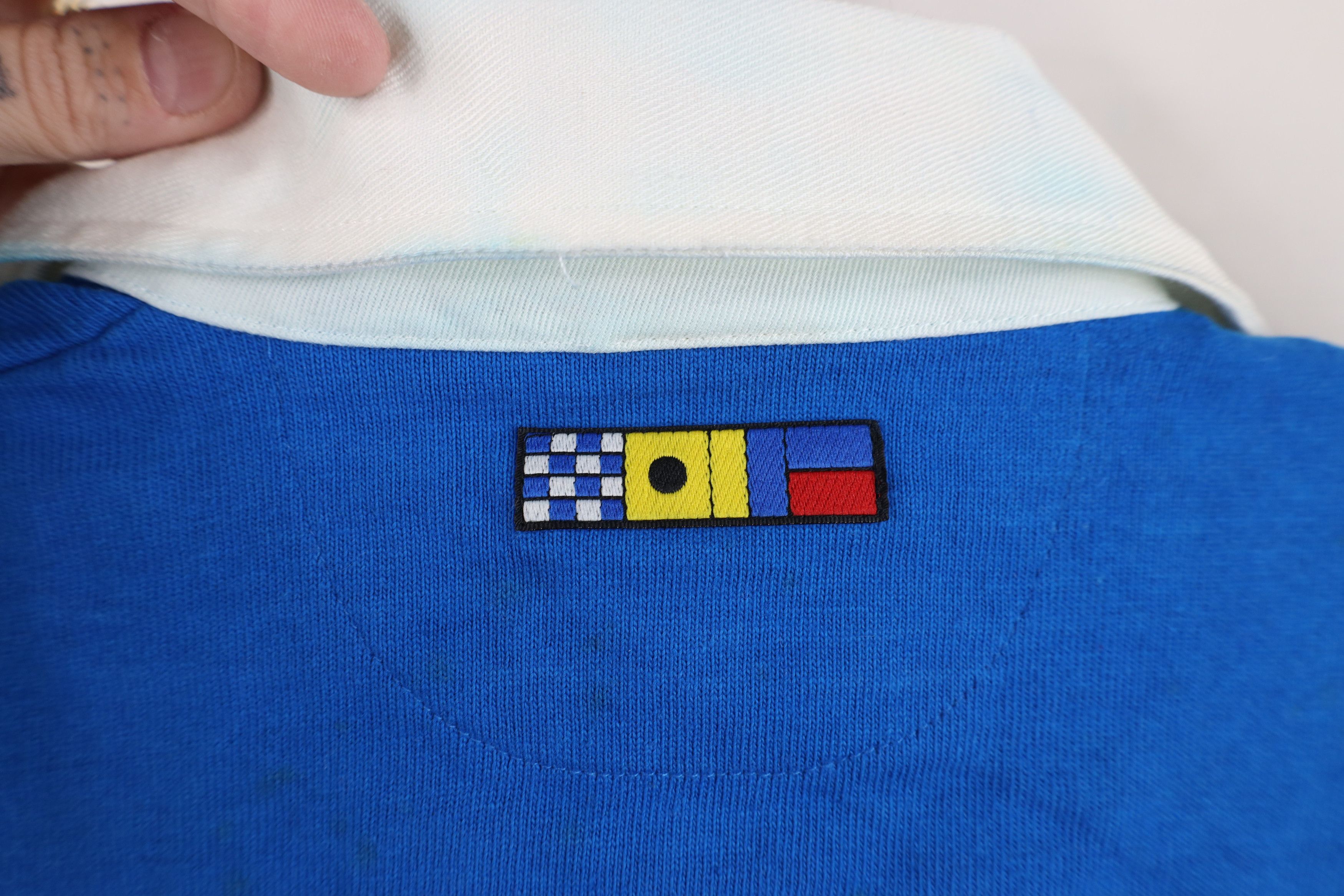 Nike Vintage 80s 90s Nike Sailing Rugby Polo Shirt Blue Cotton Size US M / EU 48-50 / 2 - 11 Thumbnail