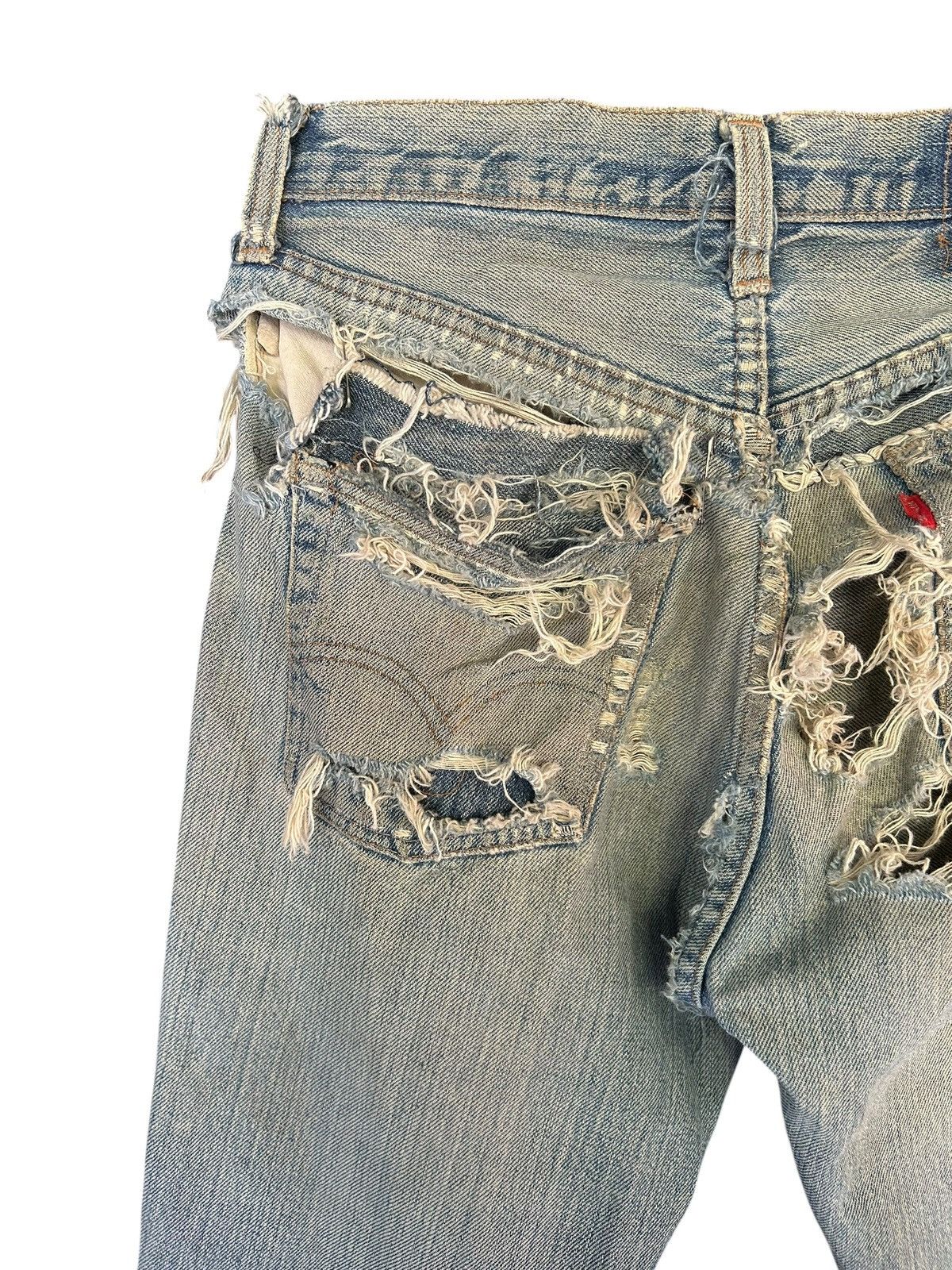 Levi's 60s-70s THRASHED Levi's 6 Selvedge Vintage Denim Jeans Size US 28 / EU 44 - 14 Thumbnail