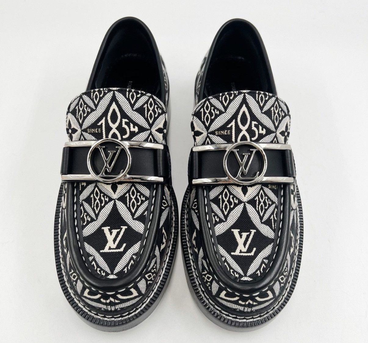 Louis Vuitton Louis Vuitton 1854 Collection Monogram Platform Loafers K12 Size US 6.5 / IT 36.5 - 2 Thumbnail