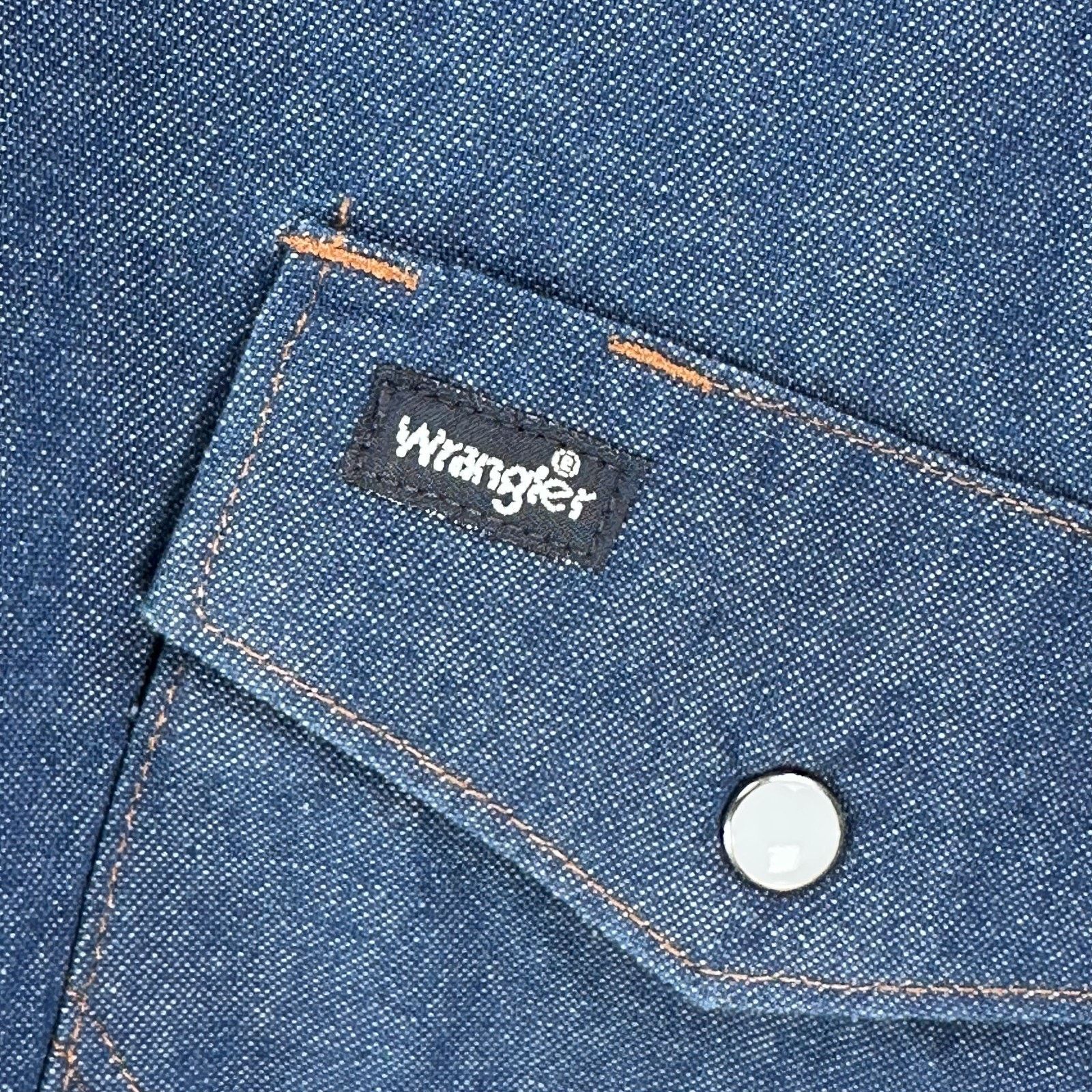 Wrangler Wrangler Denim Shirt Men’s 3X Big Blue Western Long Sleeve Size US XXL / EU 58 / 5 - 3 Thumbnail