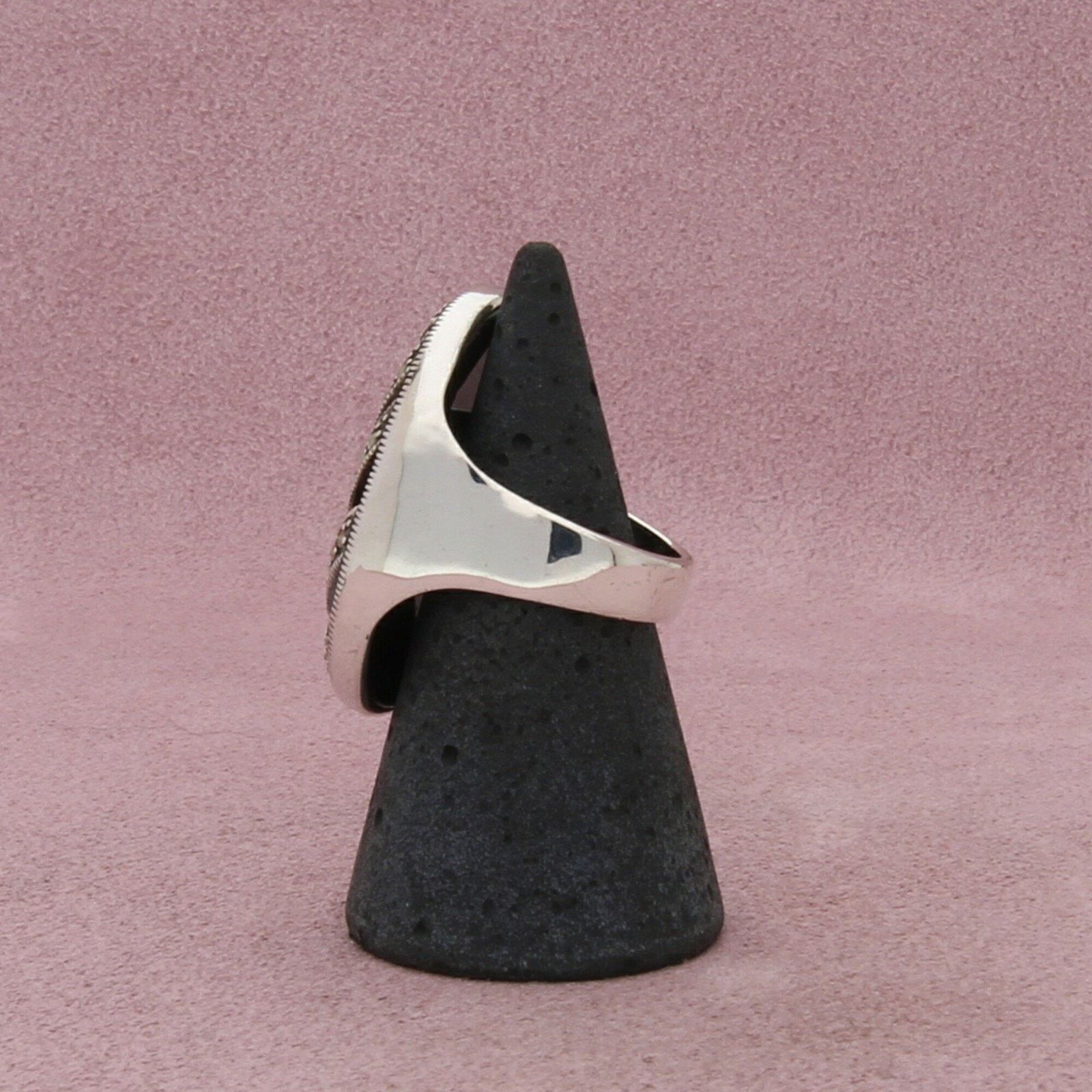 Sterling Silver judith jack sterling silver onyx & marcasite ring size 6 Size ONE SIZE - 4 Thumbnail