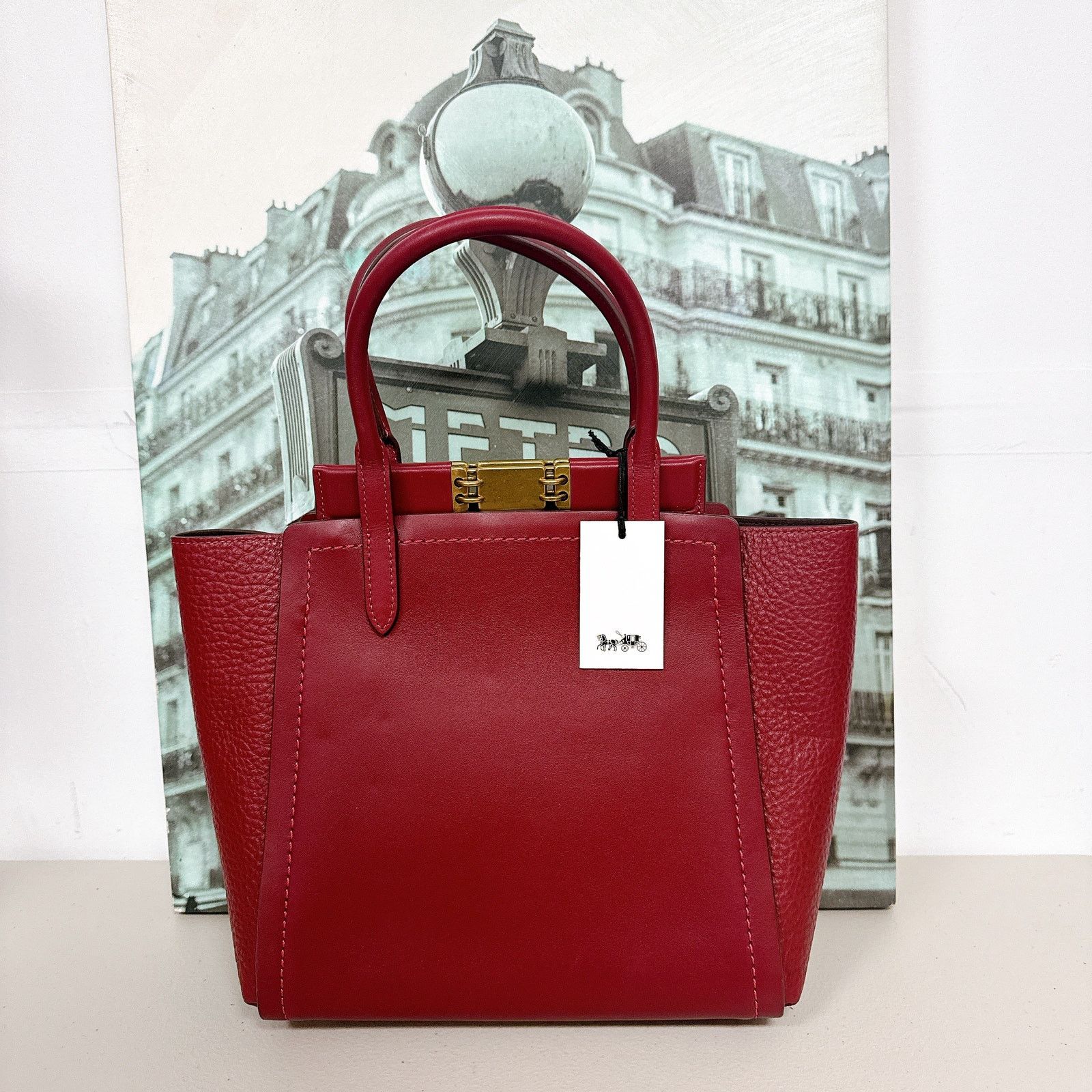 Coach Coach 79468 Troupe Tote IN Deep Red Size ONE SIZE - 3 Thumbnail