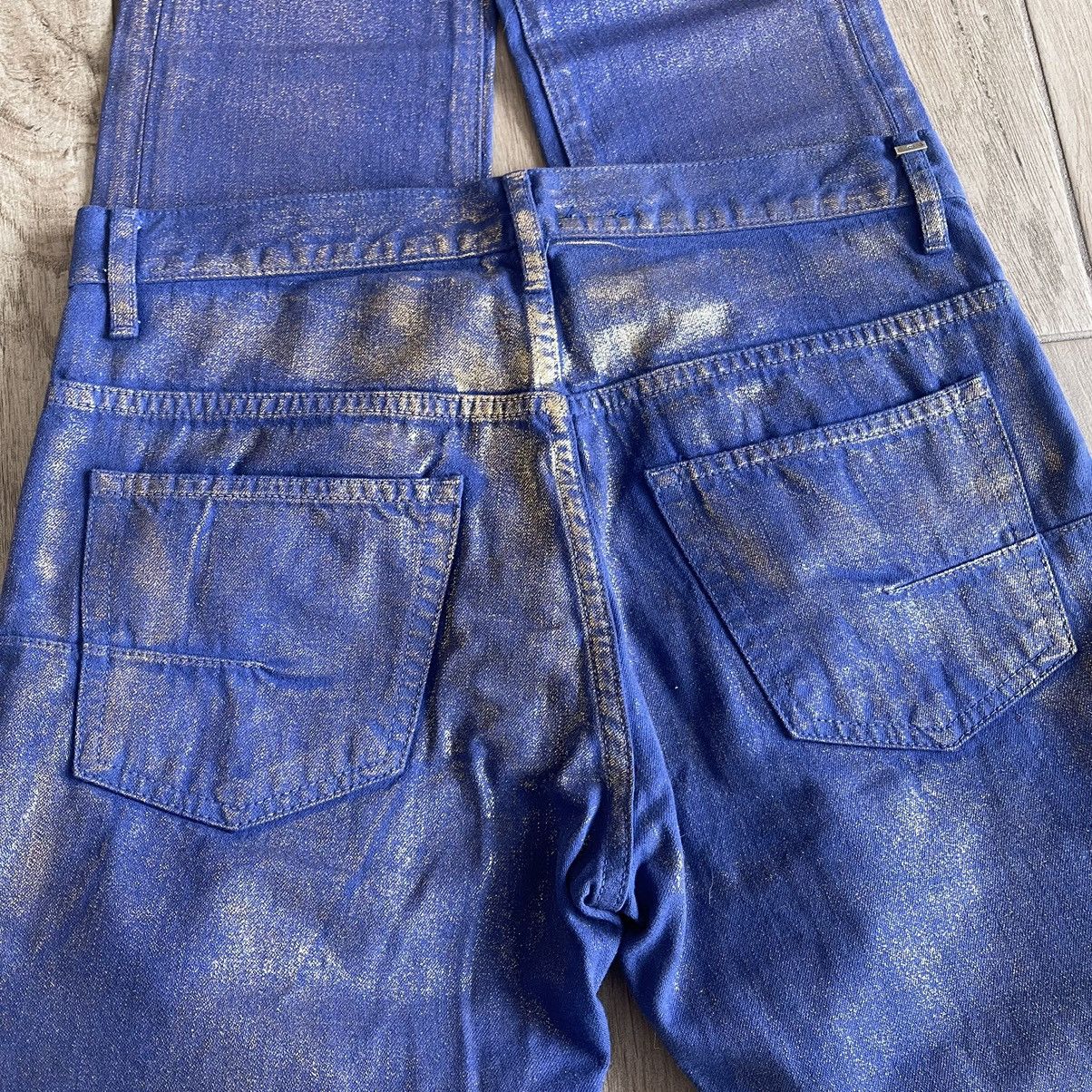 Dior Homme SS2009 ‘Planisphère’ Luster Gold Wax Denim Jeans Size US 27 - 6 Thumbnail