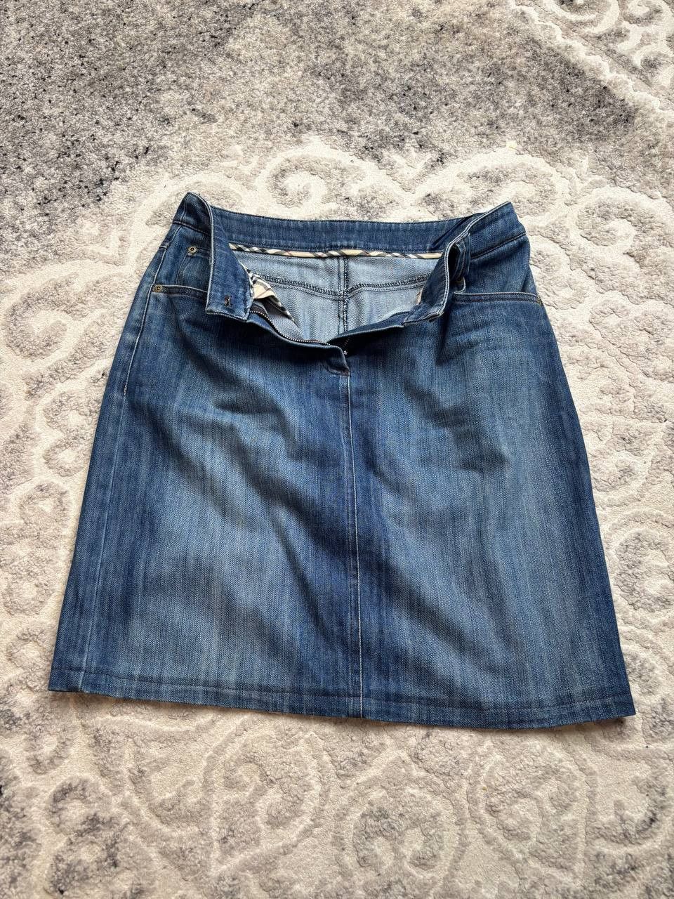 Burberry Burberry London Nova Check Denim Skirt - Size 42 (IT) Size 30" / US 8 / IT 44 - 17 Thumbnail