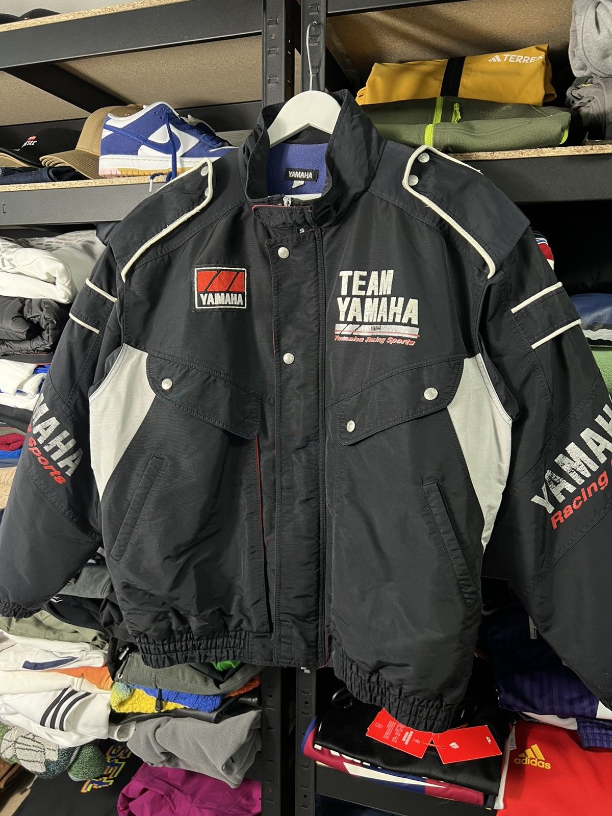 Yamaha Vintage Yamaha Team Racing Sports Jacket Black 80s style 3XL Size US XXL / EU 58 / 5 - 4 Thumbnail