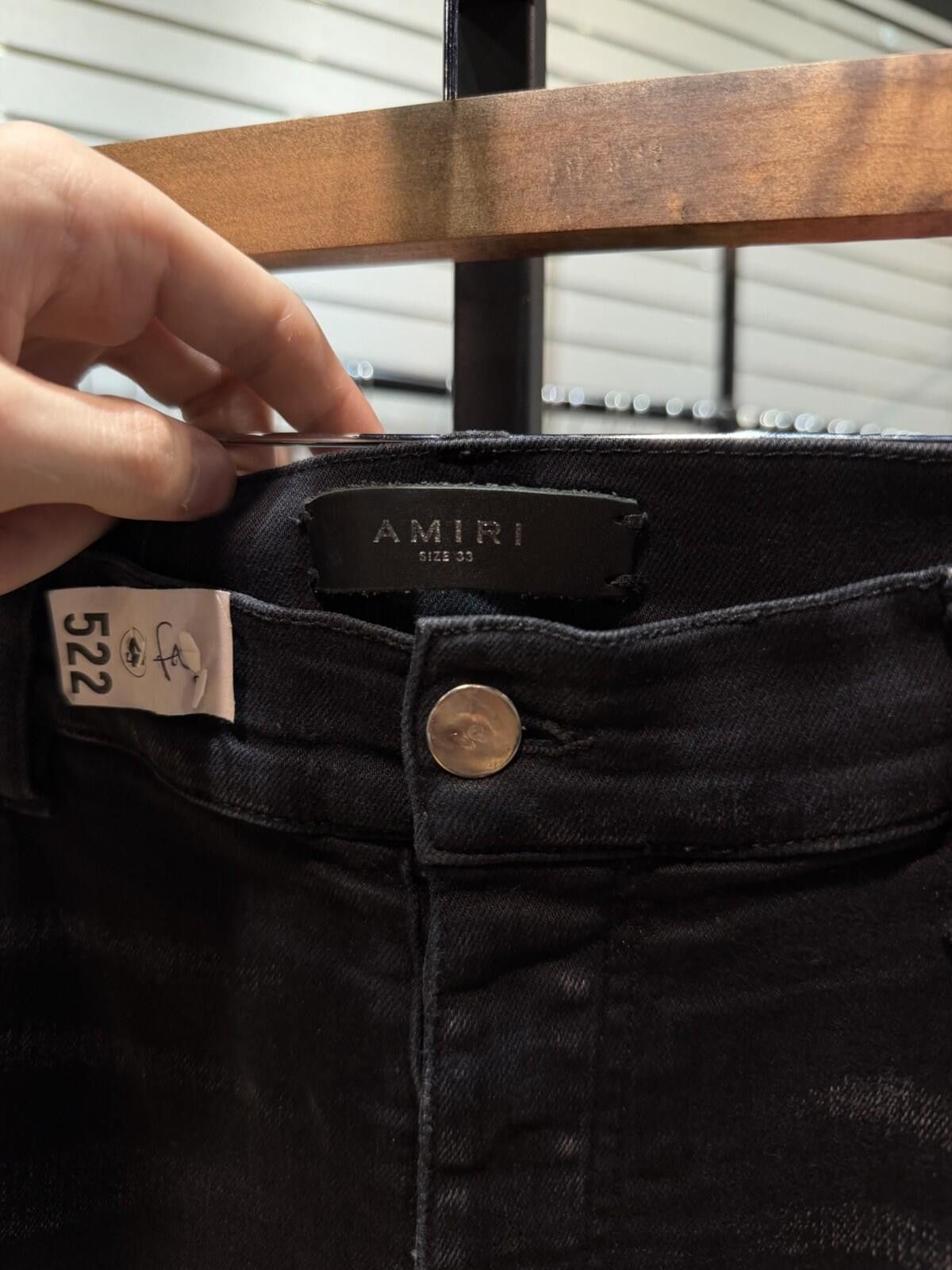 Amiri Size 33 - Amiri Black Jeans Rips Style Jeans 100% Authentic Size US 33 - 11 Thumbnail