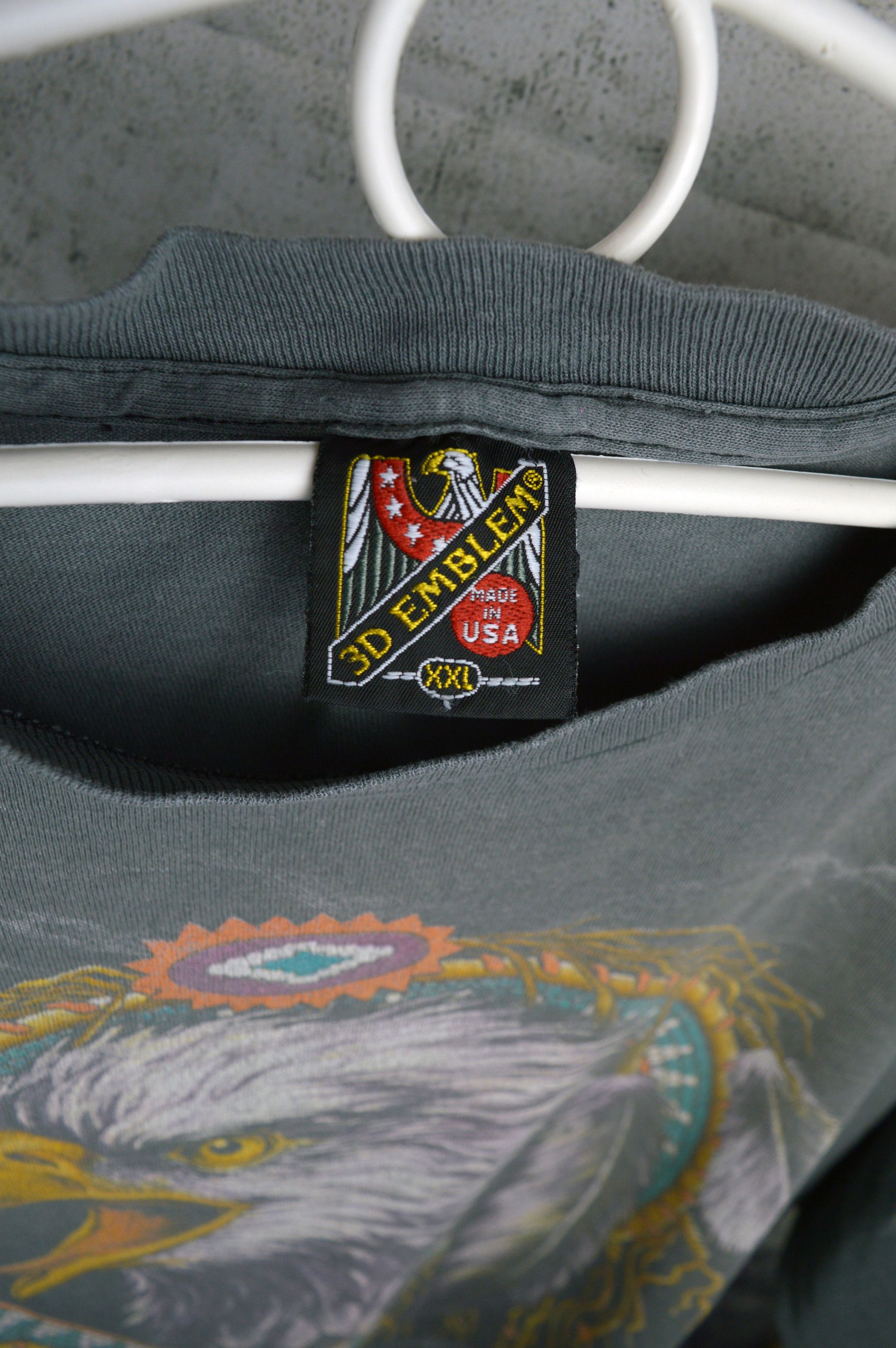 Vintage Vintage 3D emblem Eagle American Native t shirt Size US XXL / EU 58 / 5 - 3 Thumbnail