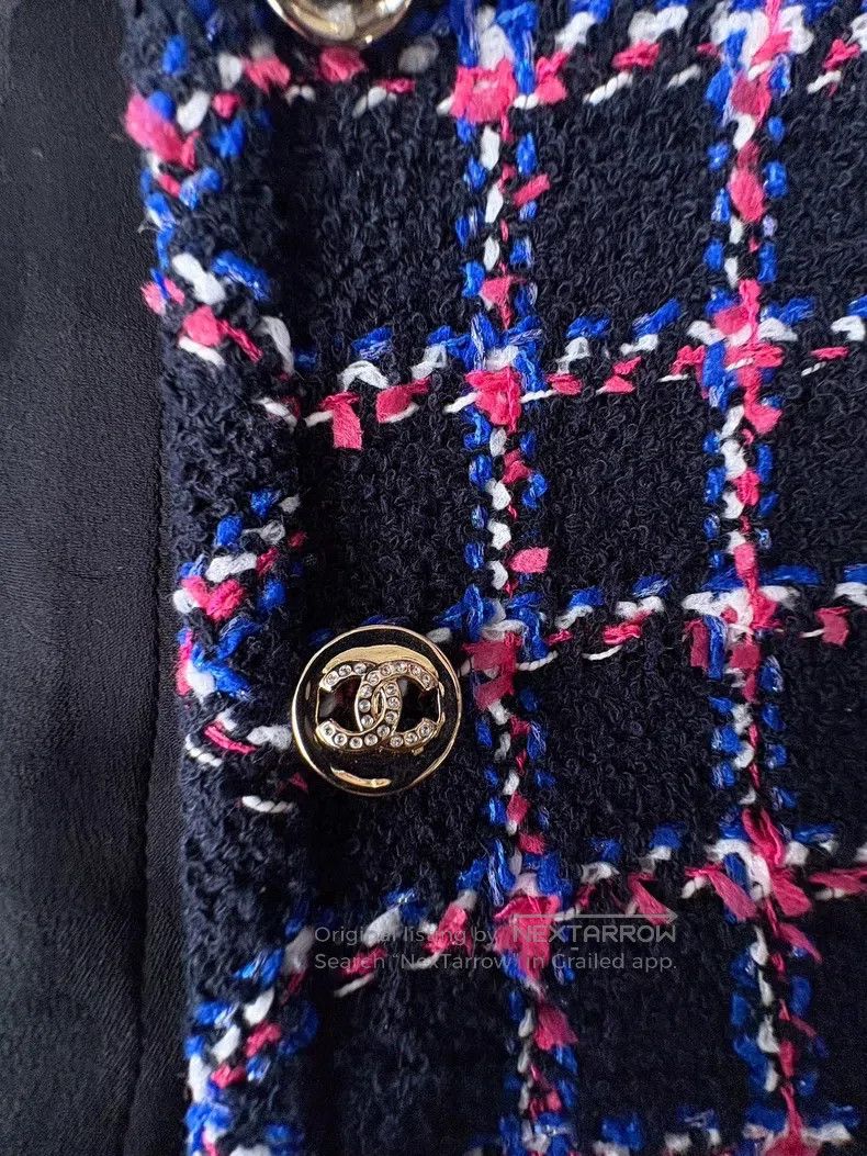 Chanel Chanel 24P purple plaid twill soft tweed diamond buckle ve Size XS / US 0-2 / IT 36-38 - 4 Thumbnail
