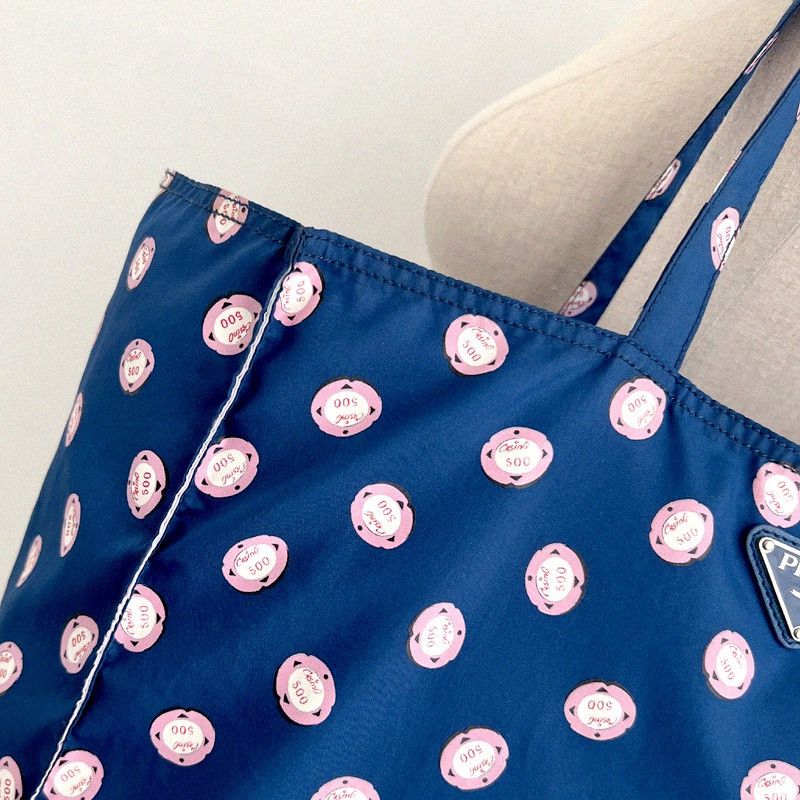 Prada Prada Polka Dot Navy Shoulder Bag Vintage Logo Size ONE SIZE - 3 Thumbnail