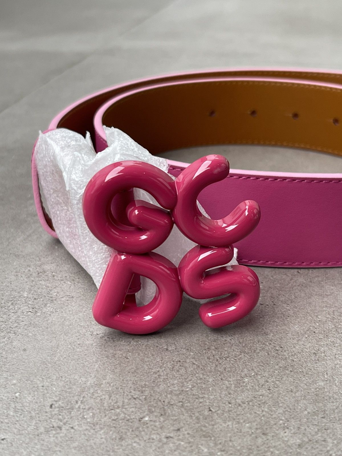GCDS !DS! SS23 GCDS Andy Logo Pink Belt Size ONE SIZE - 4 Thumbnail