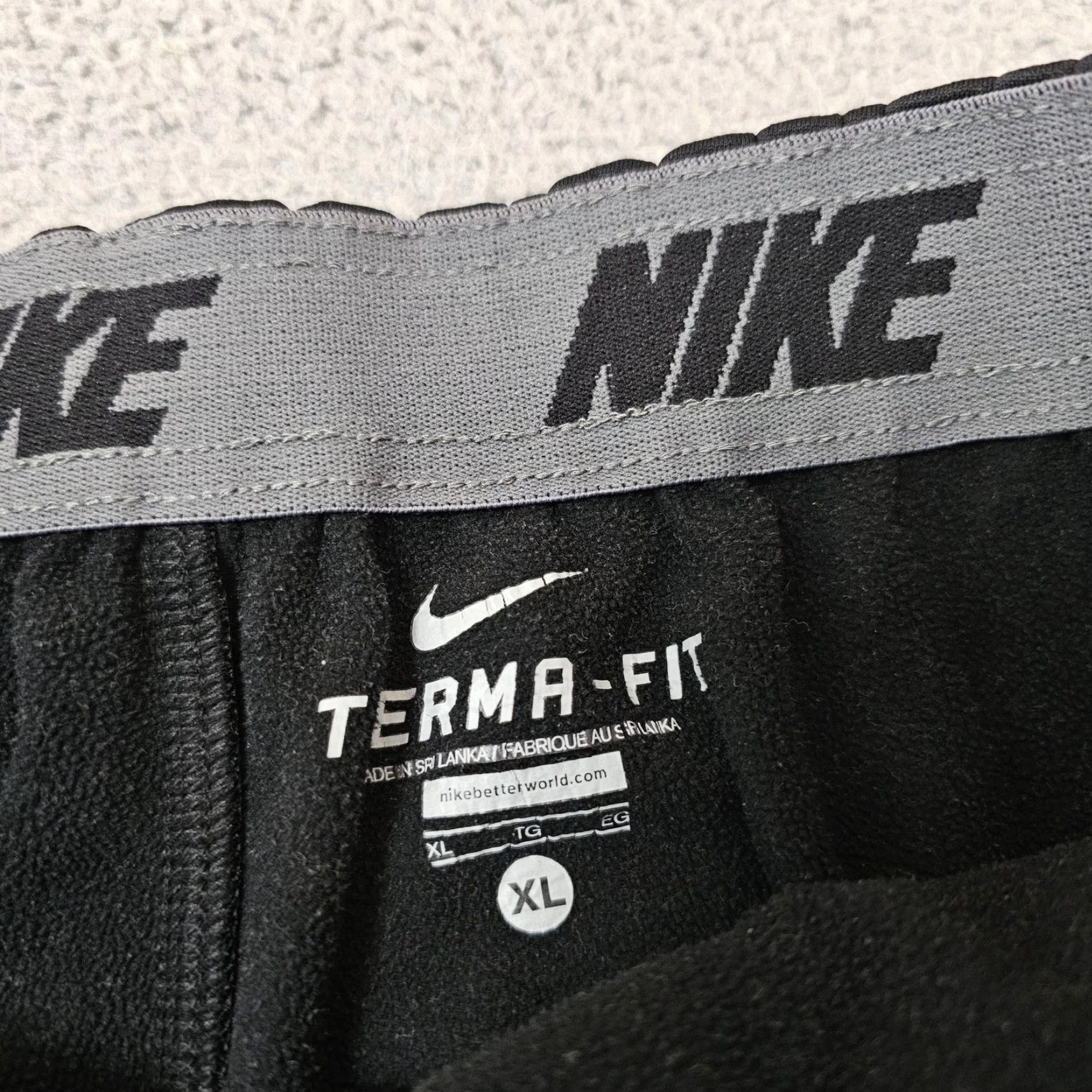 Nike Nike Pants Mens Extra Large Black Therma-FIT Fleece Training Spellout 506407 Size US 36 / EU 52 - 3 Thumbnail
