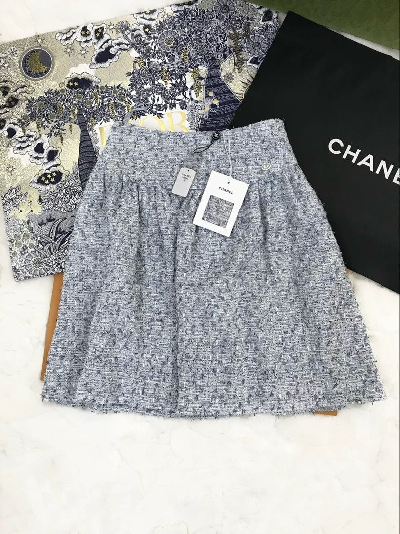 Chanel Chanel Cruise Blue Woven Skirt - dmc Size US 36 / EU 52 - 1 Thumbnail