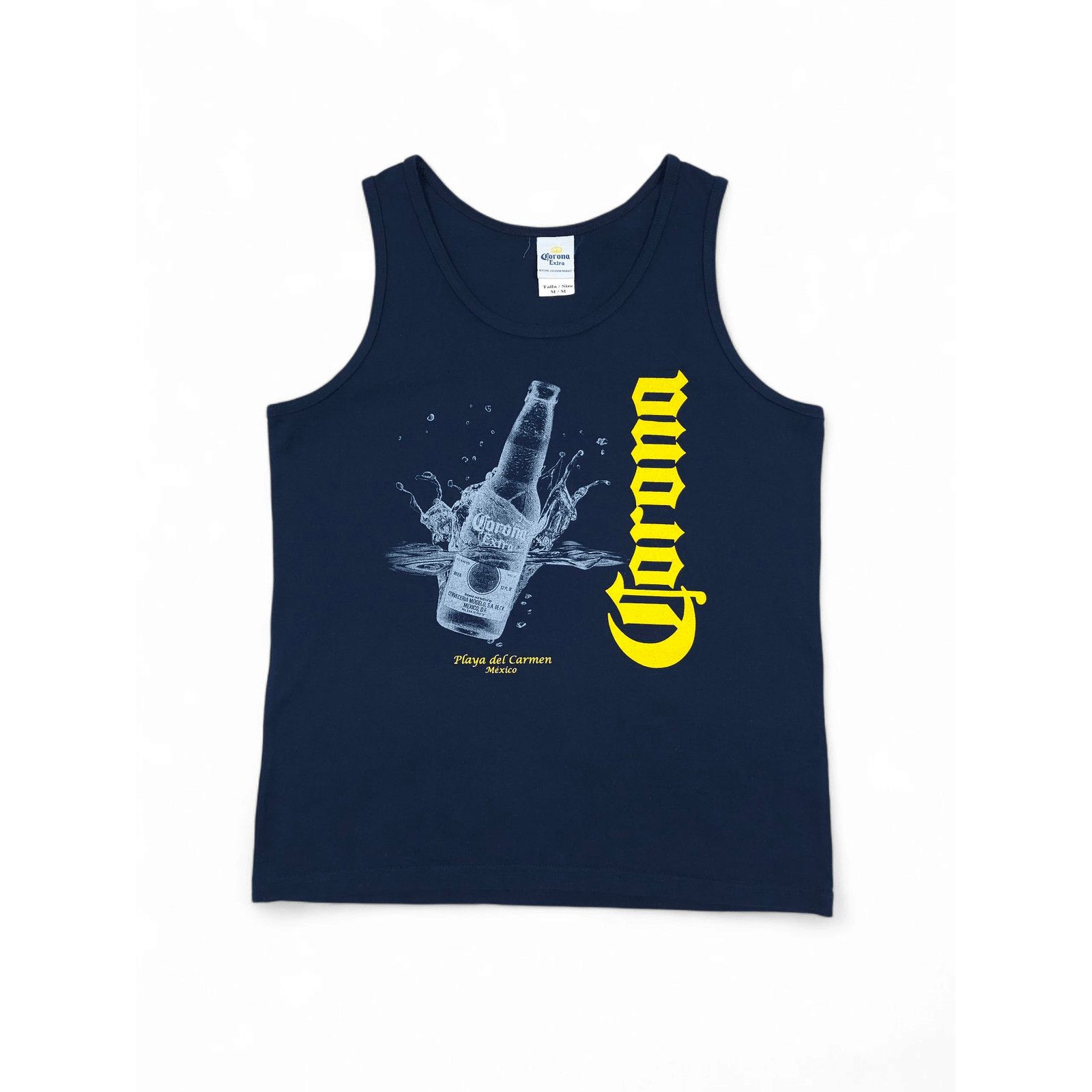 Vintage 💎 Corona Extra Beer Graphic T-shirt Tank Top Navy Y2K 90's Size US M / EU 48-50 / 2 - 3 Thumbnail