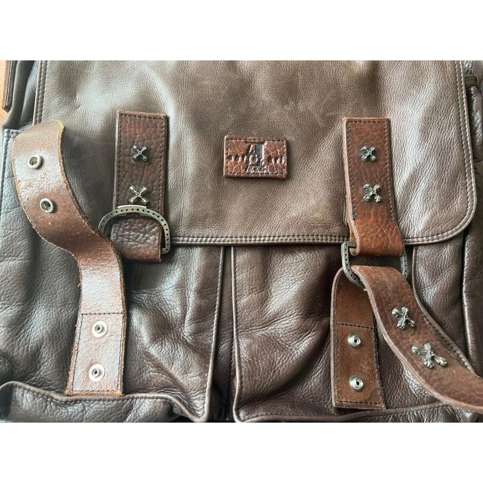 Soffer Ari Soffer Ari Brown Leather Messenger Saddle Bag $3380 Size ONE SIZE - 2 Thumbnail