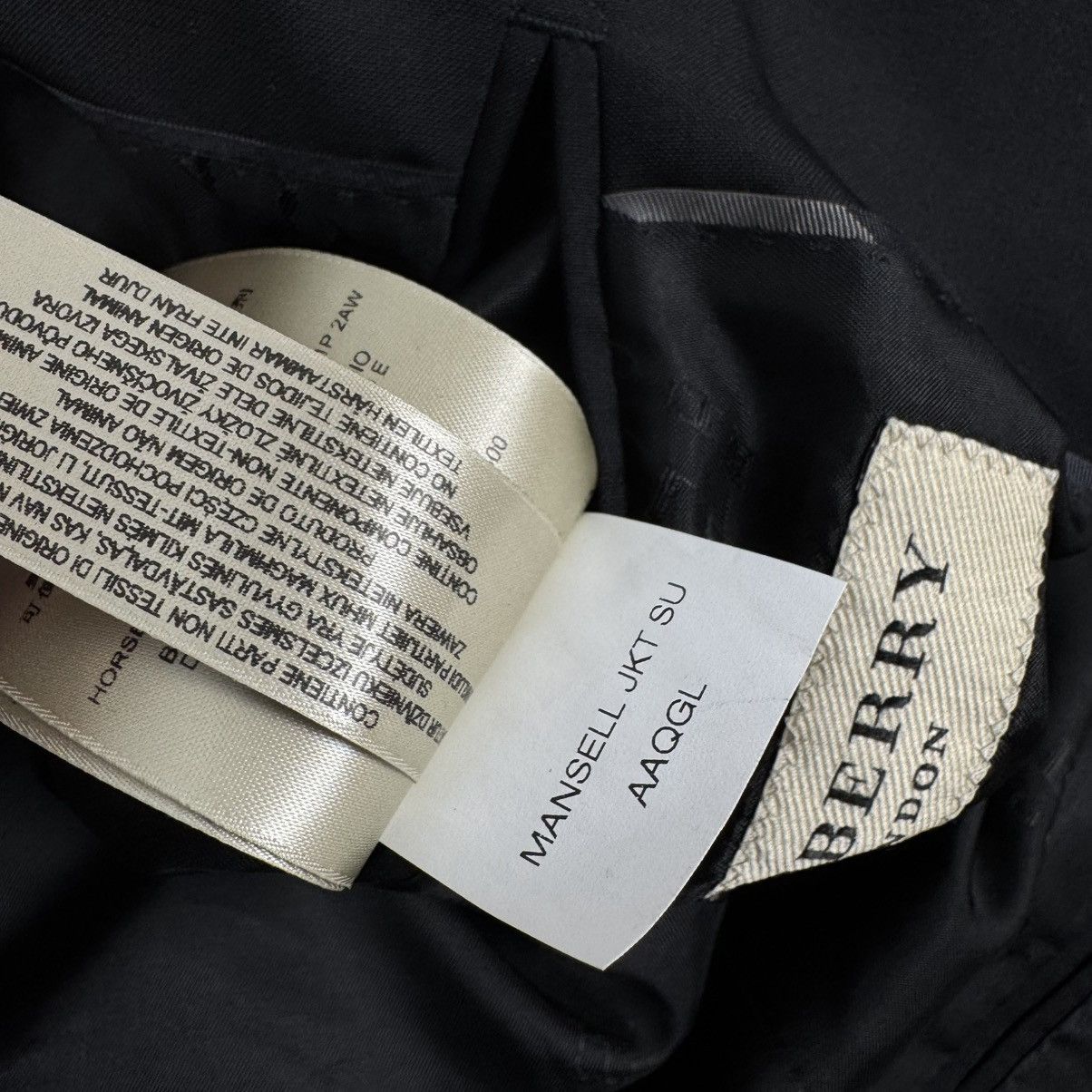 Burberry × Designer Burberry London Mansell Virgin Wool Black Jacket Blazer Size 50R - 12 Thumbnail