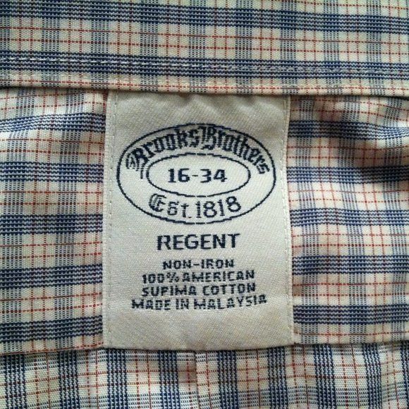 Brooks Brothers BROOKS BROTHERS MENS 100%COTTON CASUAL SHIRT SIZE: 16/34 Size US L / EU 52-54 / 3 - 5 Thumbnail