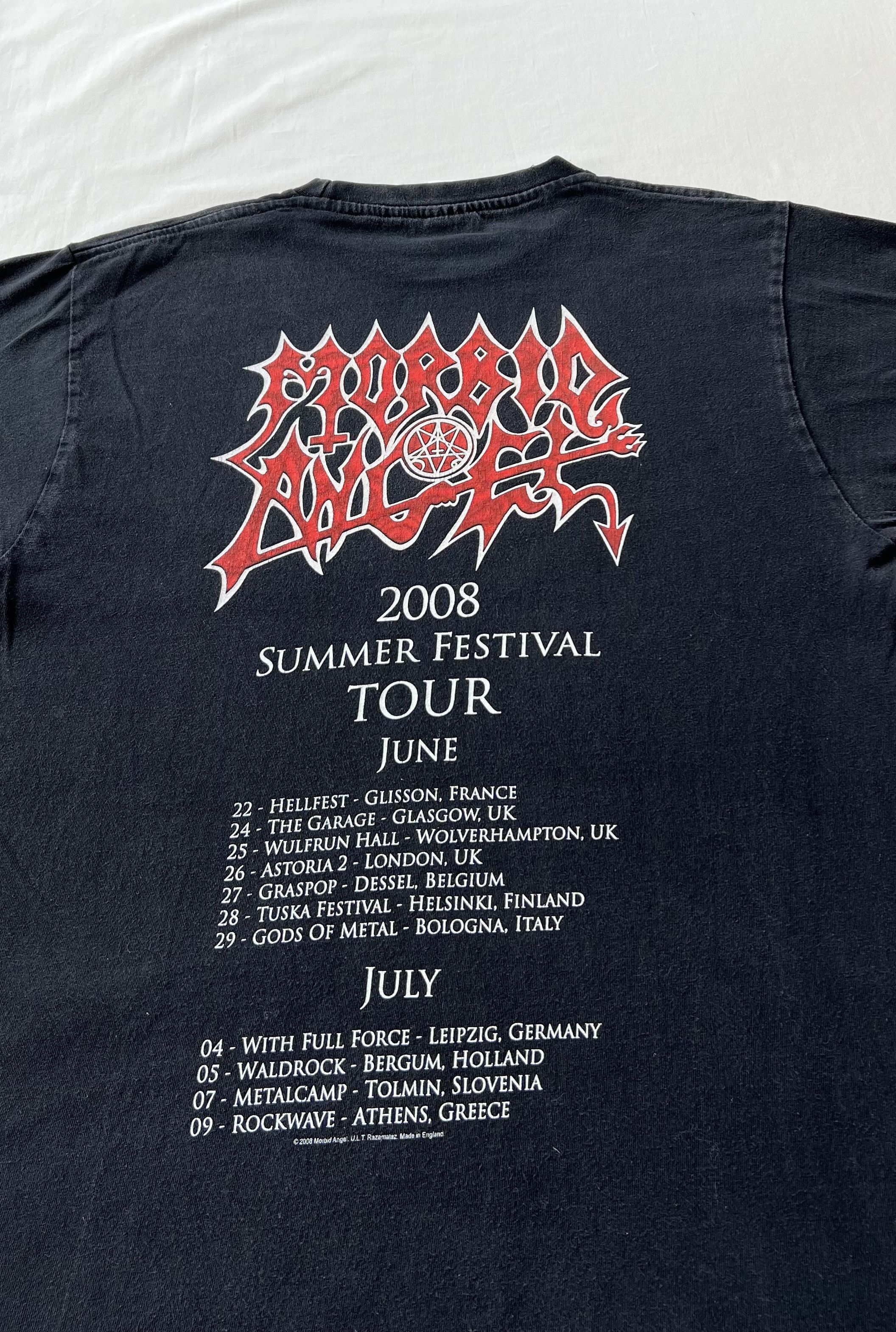 Band Tees Vintage 2008 Morbid Angel Altars of Madness Black T-shirt Size US M / EU 48-50 / 2 - 14 Thumbnail