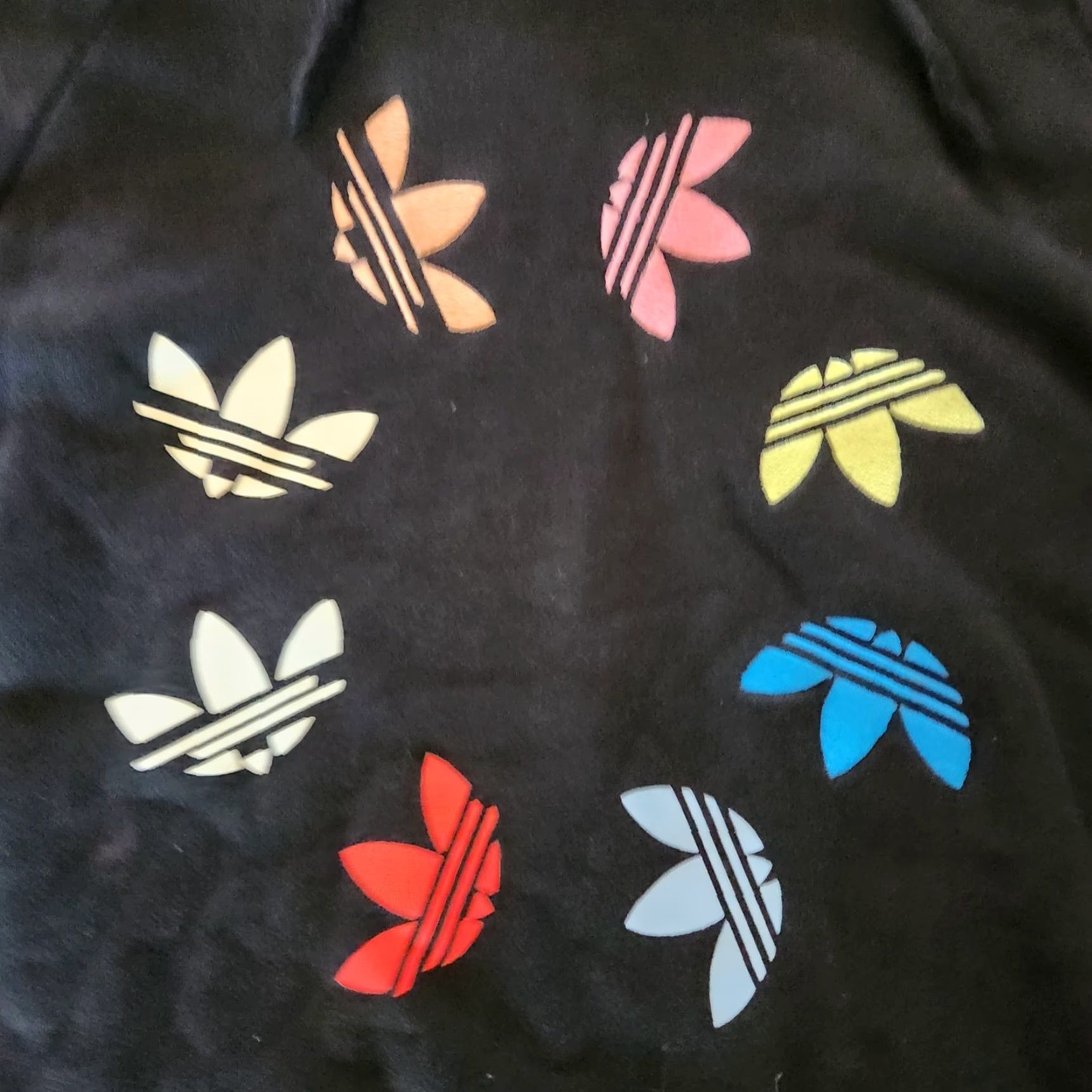 Adidas Adidas Hoodie Mens Medium Leaf Logo Colorful Embroidered Black Size US M / EU 48-50 / 2 - 4 Thumbnail