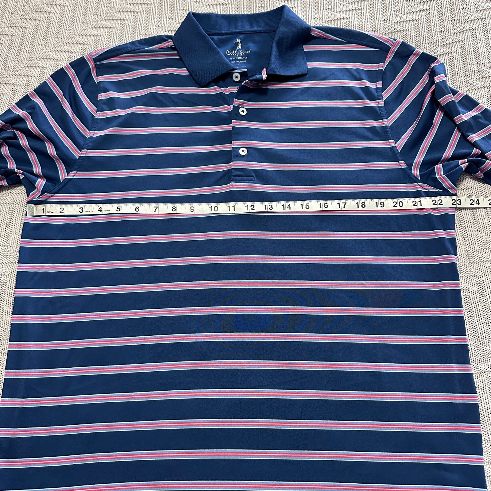 Bobby Jones Bobby Jones navy striped polo Size US L / EU 52-54 / 3 - 5 Thumbnail