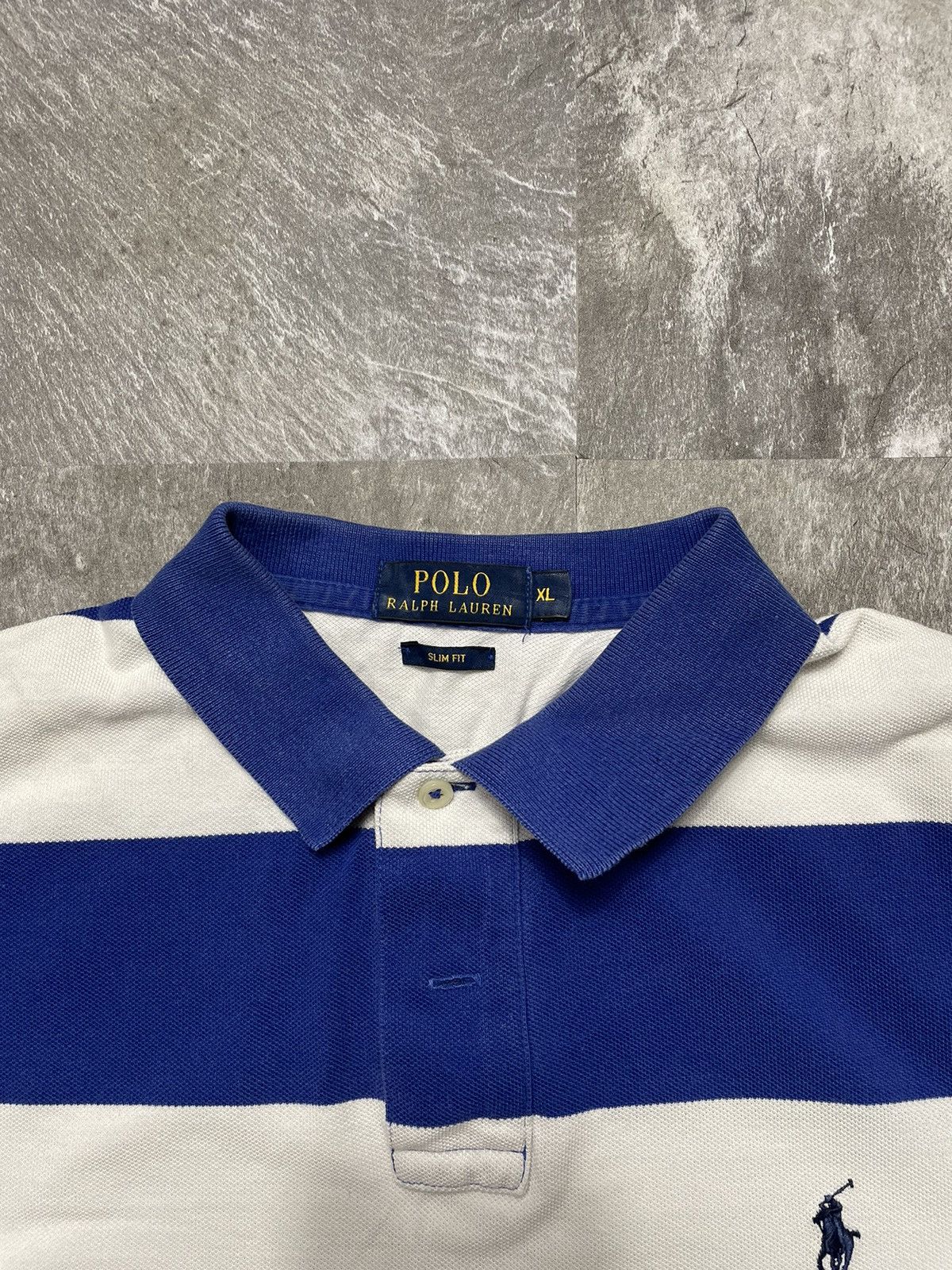 Polo Ralph Lauren Polo Ralph Lauren Polo Shirt Striped Luxury Blue White Y2k Size US XL / EU 56 / 4 - 5 Thumbnail