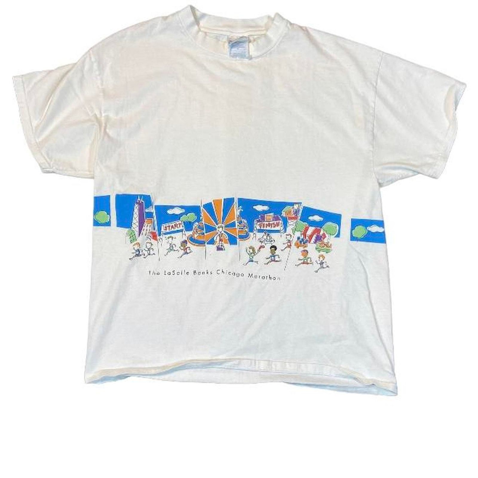 Hanes 90s chicago marathon tee shirt Size US XL / EU 56 / 4 - 1 Thumbnail