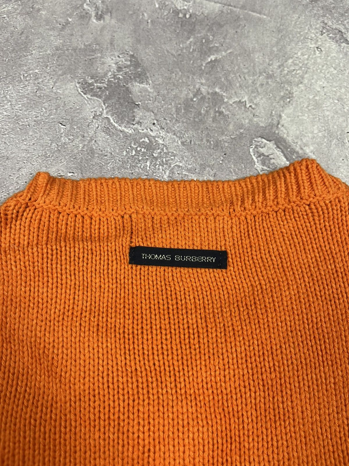 Burberry Thomas Burberry Vintage Light Knitted Sweater Orange Size L Size L / US 10 / IT 46 - 2 Thumbnail