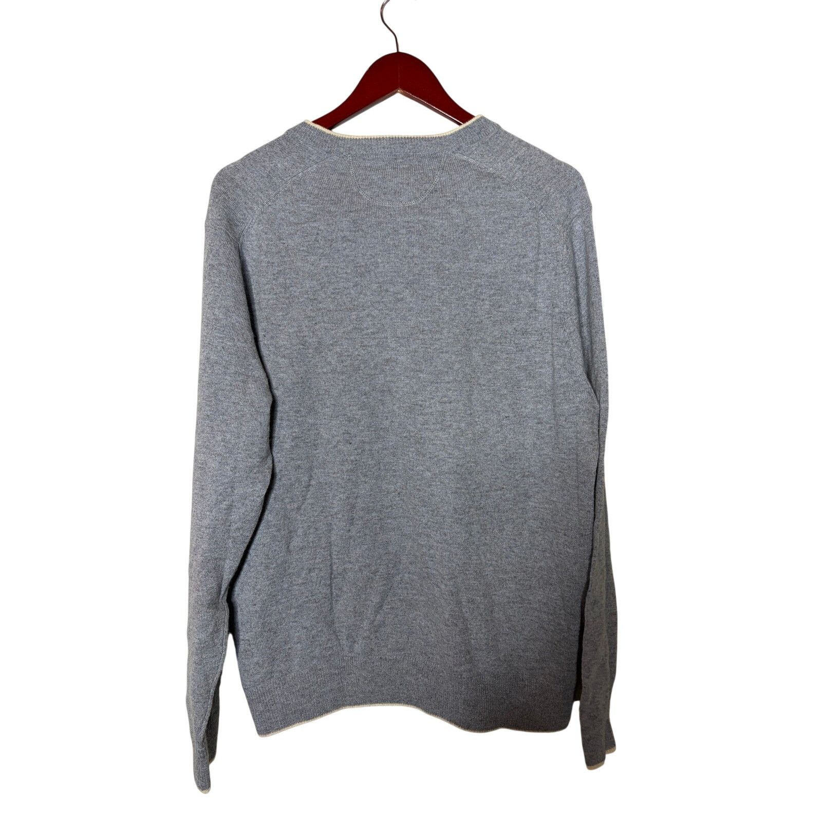 Raffi Raffi Blue Grey V neck cashmere pullover sz L Size US L / EU 52-54 / 3 - 4 Thumbnail
