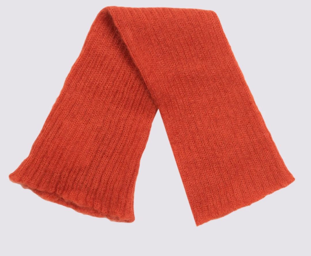 Rick Owens FOGACHINE Single Mohair Wool Leg warmer Rust Size ONE SIZE - 2 Thumbnail