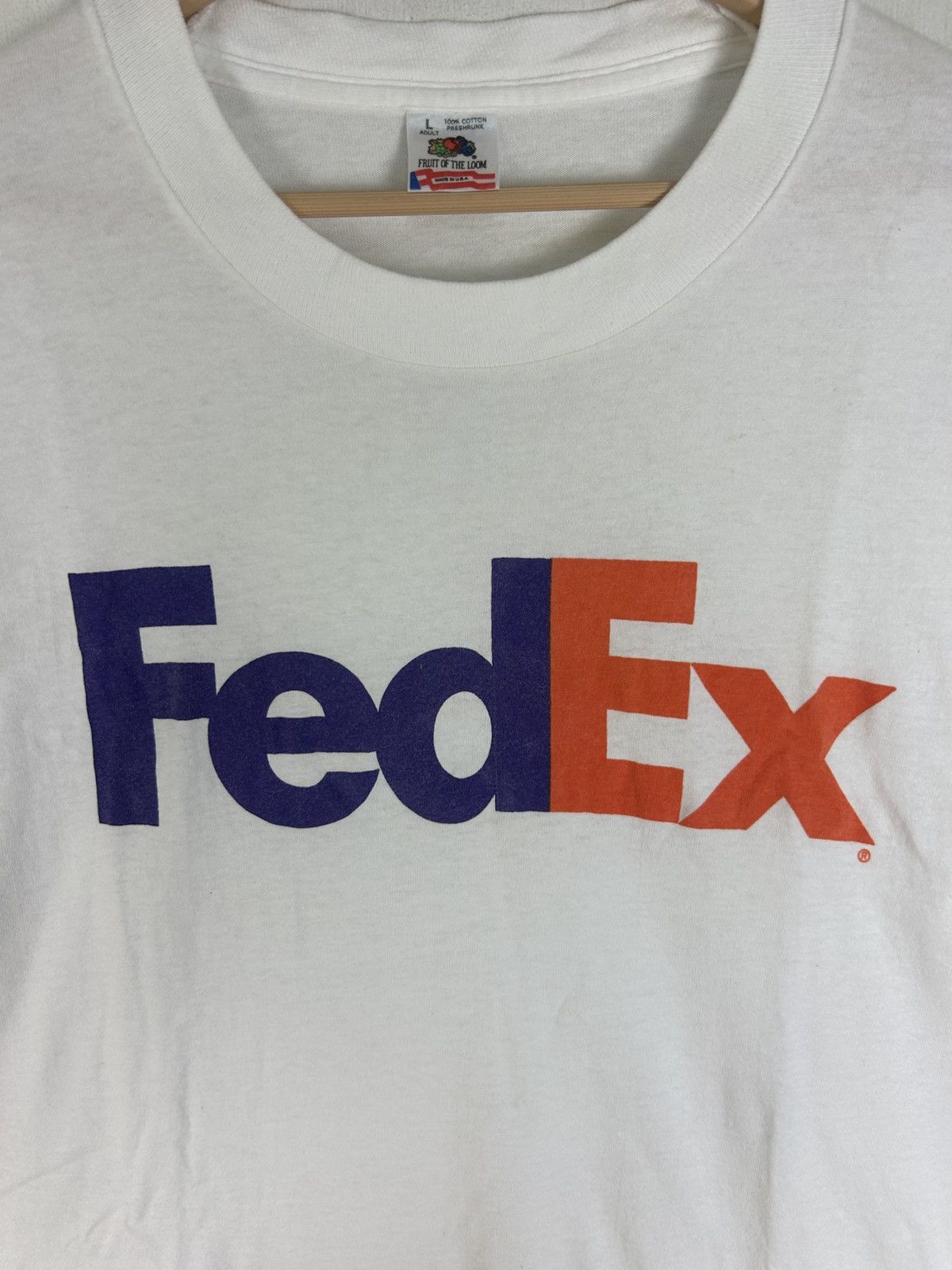 Fruit Of The Loom × Vintage Vintage 90s FedEx retro Coporate Logo Tees/ Shipping Company Size US L / EU 52-54 / 3 - 4 Thumbnail
