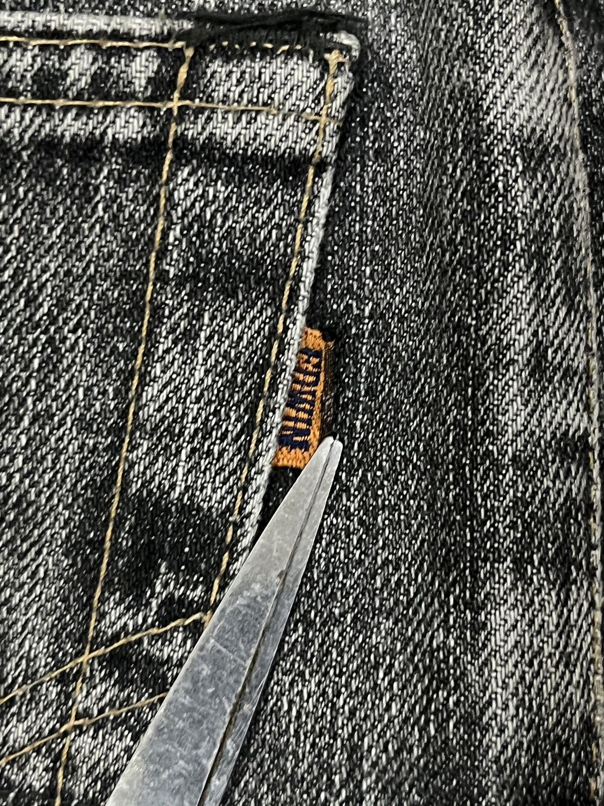 14th Addiction × Edwin Vintage Edwin Black Faded Distressed Loose Fit Jeans Size US 28 / EU 44 - 11 Thumbnail