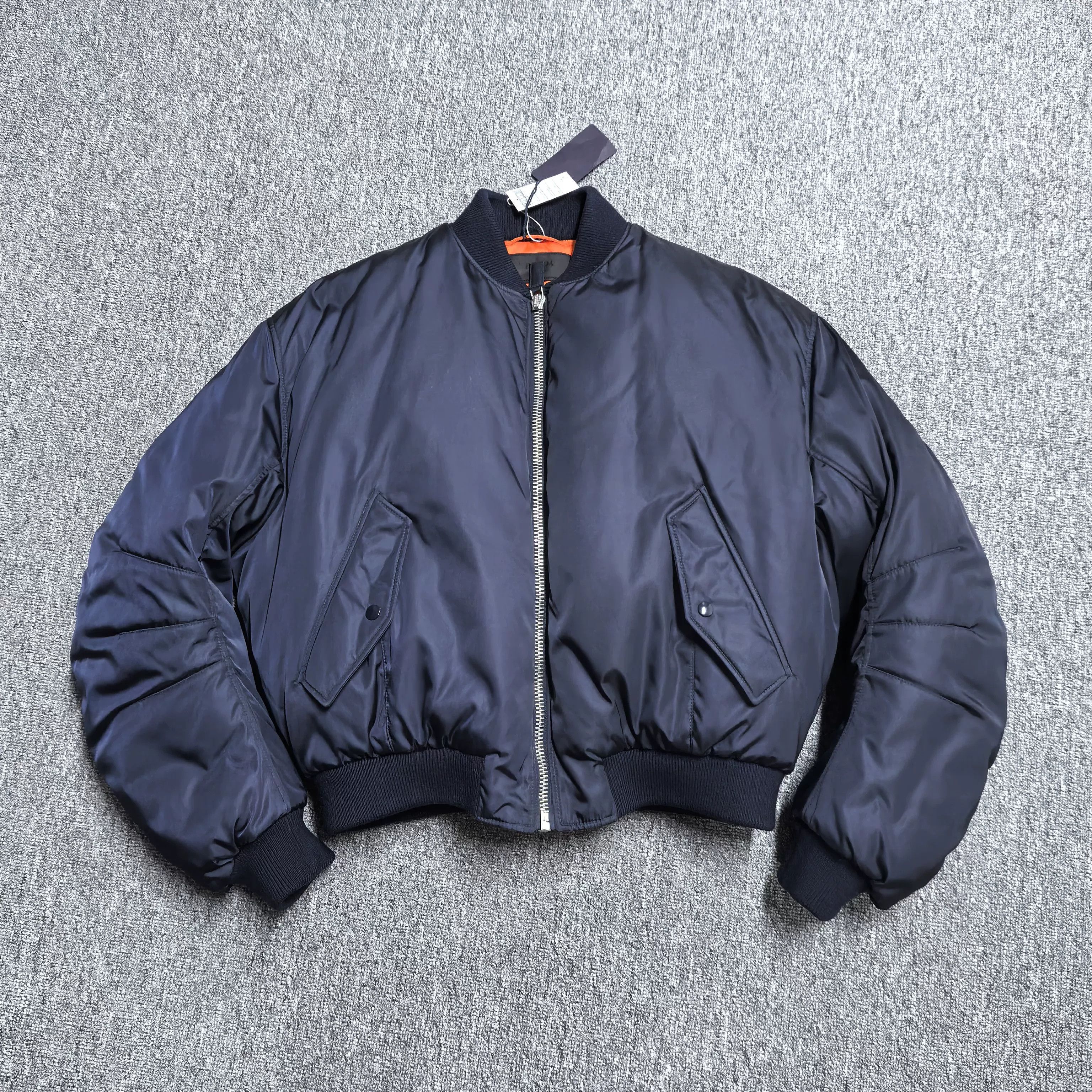 Prada Prada Dark Blue Bomber Jacket Size US L / EU 52-54 / 3 - 1 Thumbnail