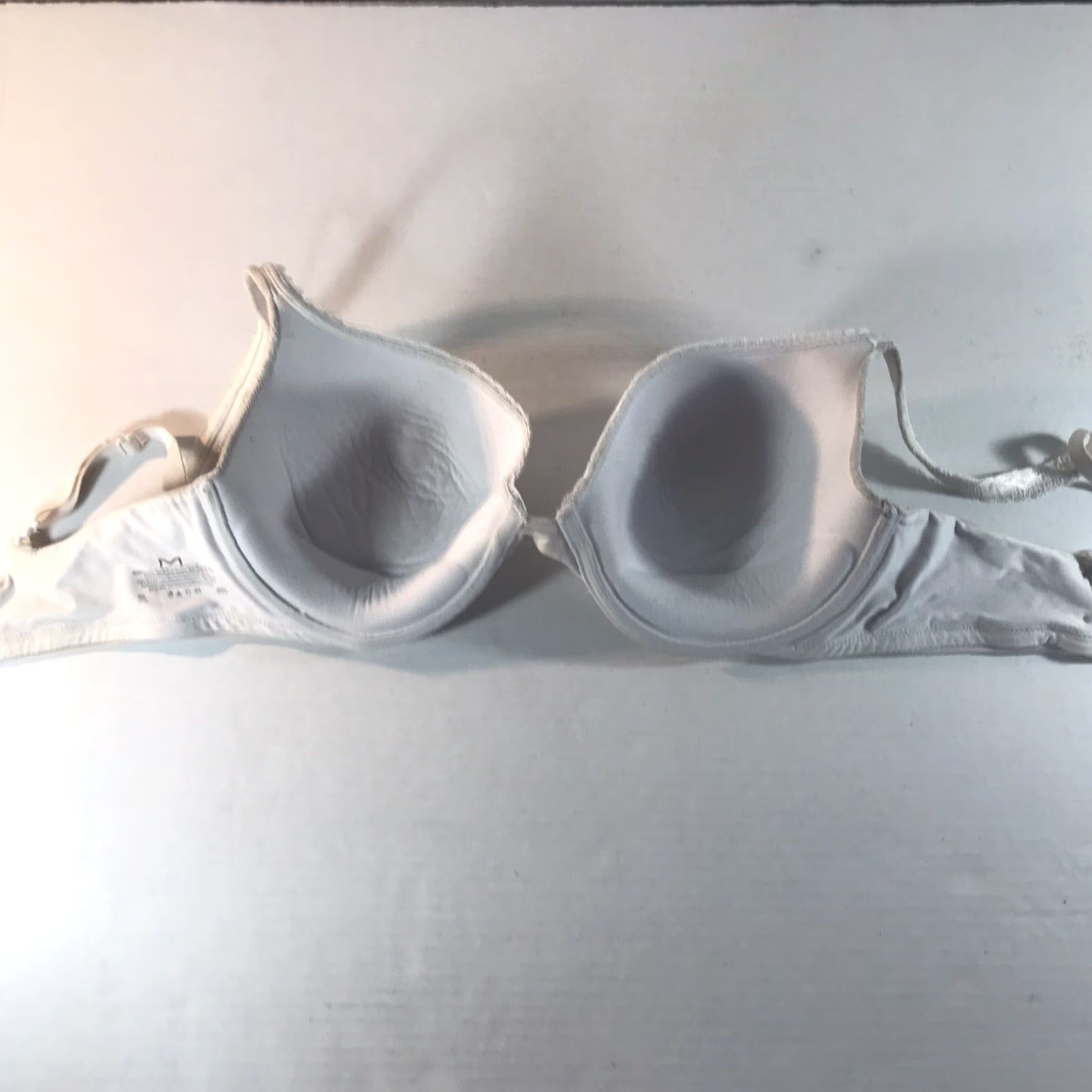Vintage Maidenform Lightly Padded Push Up Bra Womens 36D White Opaque Lace Size ONE SIZE - 2 Thumbnail
