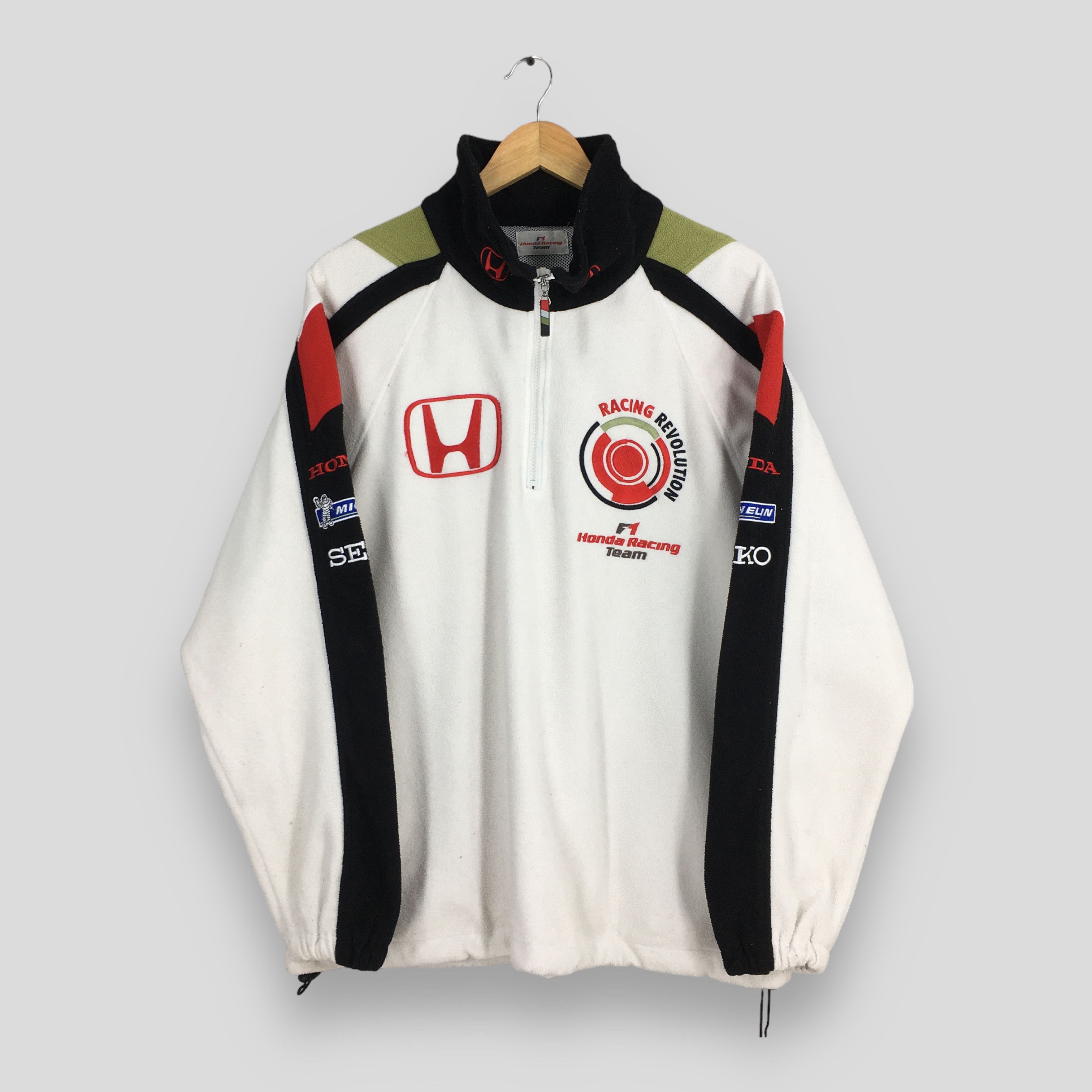 Vintage Vintage 90s Honda Racing Team Fleece Jacket Large | Grailed
