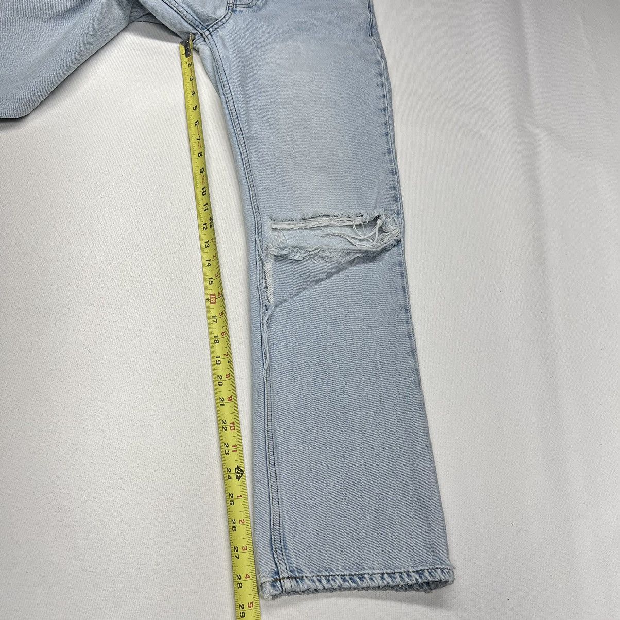 Reformation Reformation Jeans Blue Cynthia High Rise Relaxed Denim Rip Size 29" - 22 Thumbnail