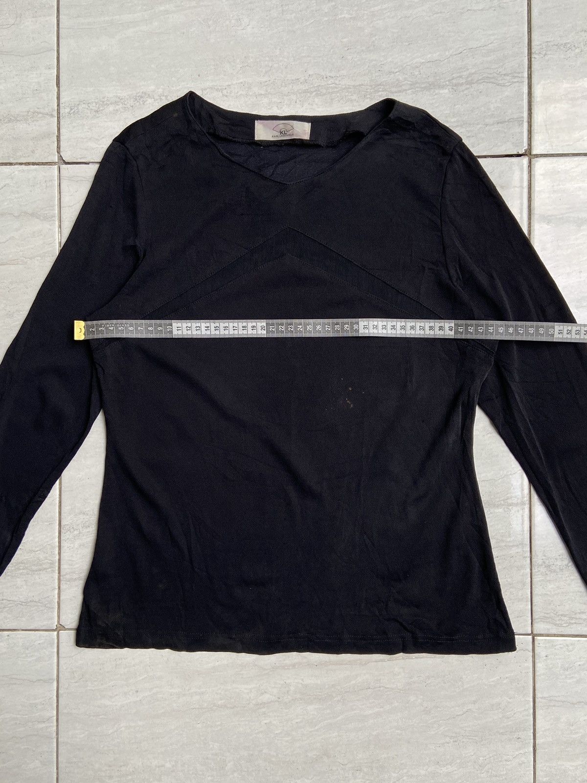 Karl Lagerfeld KARL LAGERFELD Black Blouse Size XS / US 0-2 / IT 36-38 - 3 Thumbnail