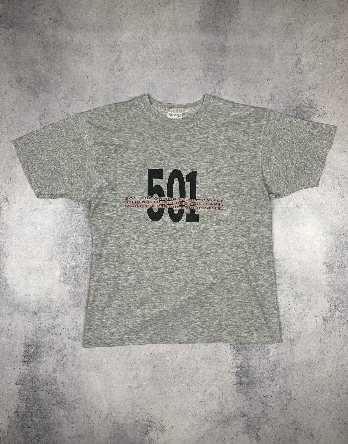 Levi's × Vintage Vintage Levis 501 Big Logo Single Stitch Tee 80s Size US L / EU 52-54 / 3 - 2 Thumbnail