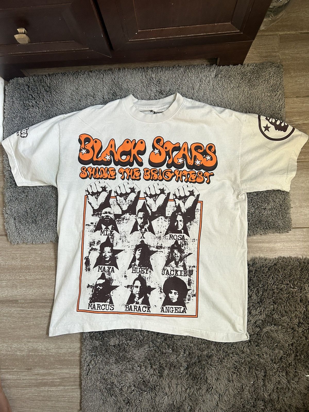 image of Extremely Hellstar 2021 Black History Month Shirt in Cream, Men's (Size Large)