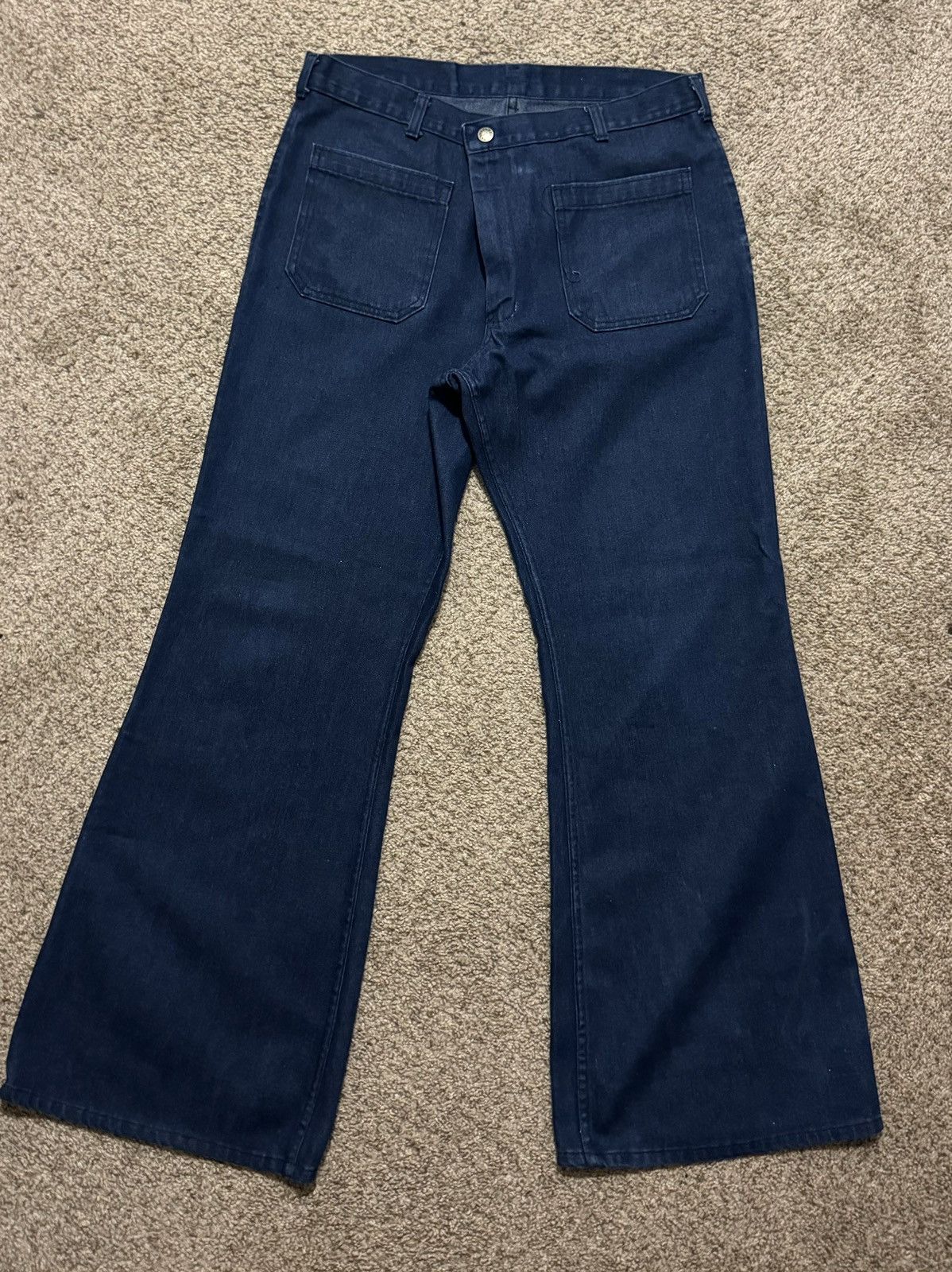 image of Vintage Navy Flares, Men's (Size 36)